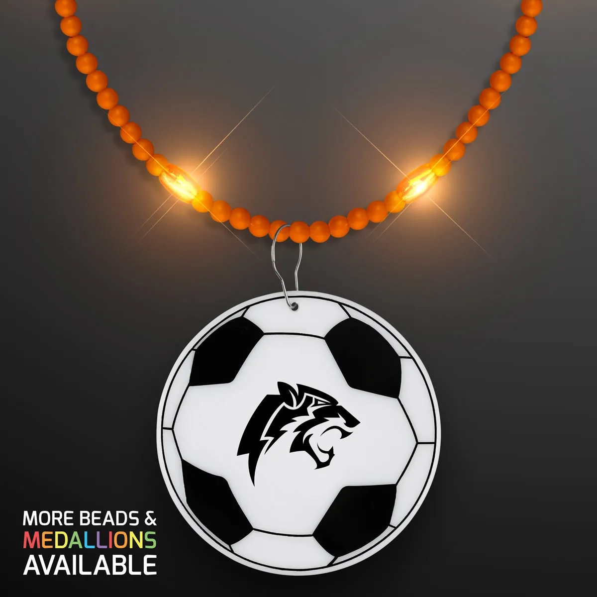 Still-Light Beads with Soccer Ball Medallions 6