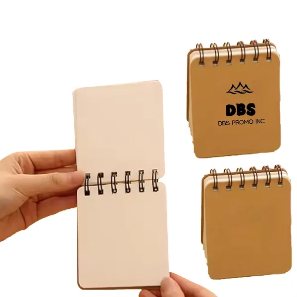Kraft Paper Hardcover Spiral Pocket-Sized Memo Pads