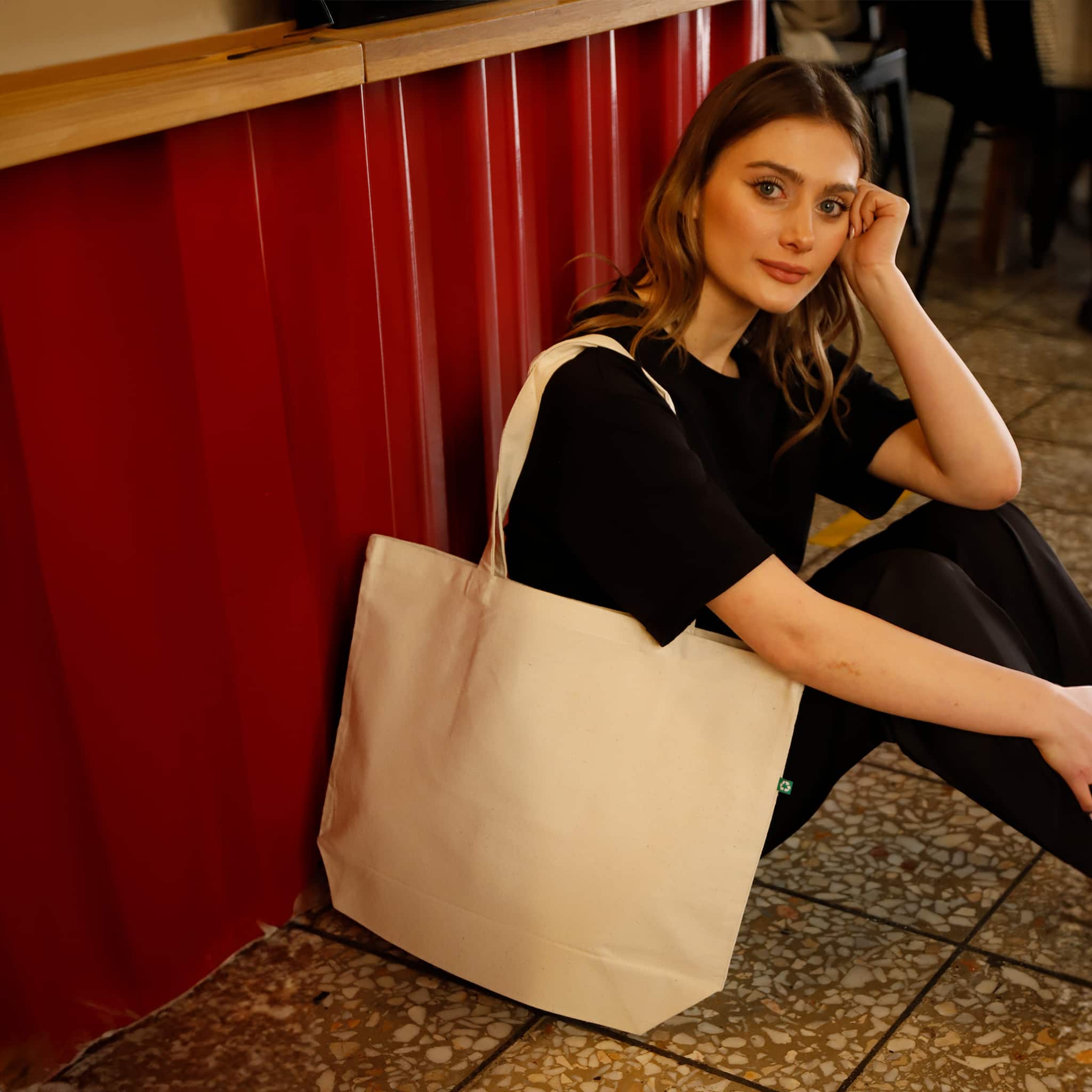 Recycled Merch Canvas Tote Bag, custom tote bag with logo imprint 17