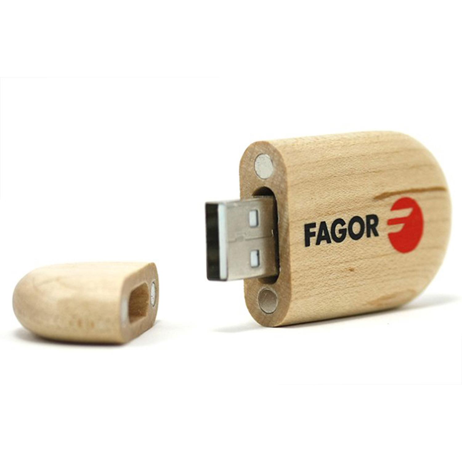 Wooden Capsule Style USB flash drive with magnetic closure 6