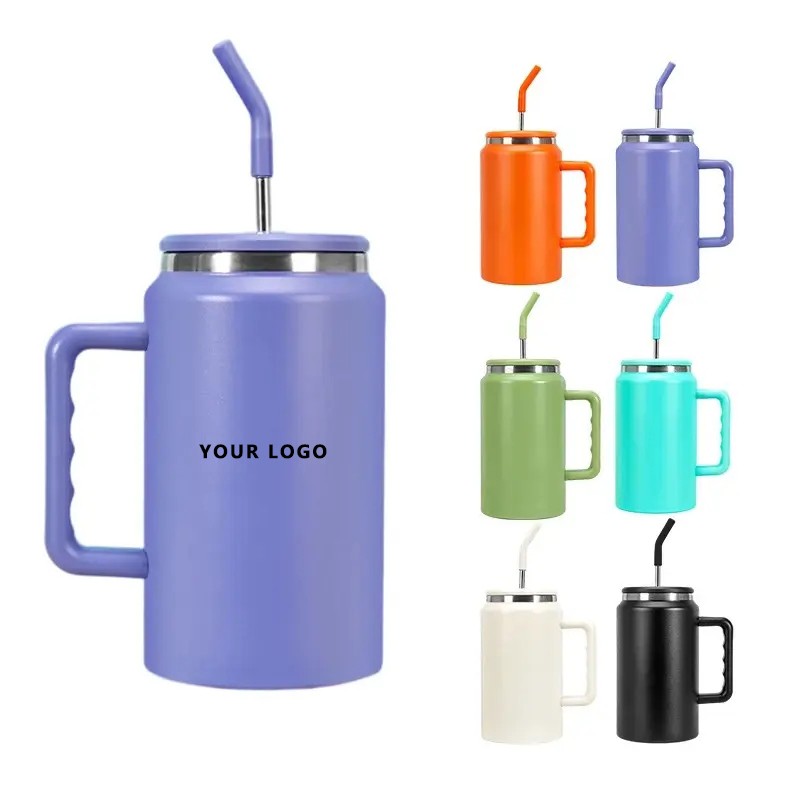 50 oz Insulated Cup with Handle and Straw For Car 2