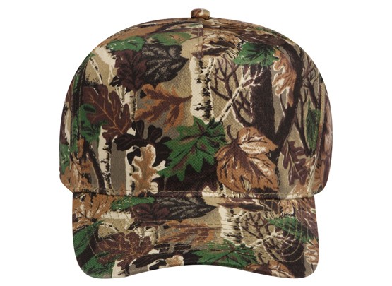 OTTO CAP® Camouflage 5 Panel Mid Profile Baseball Cap 33