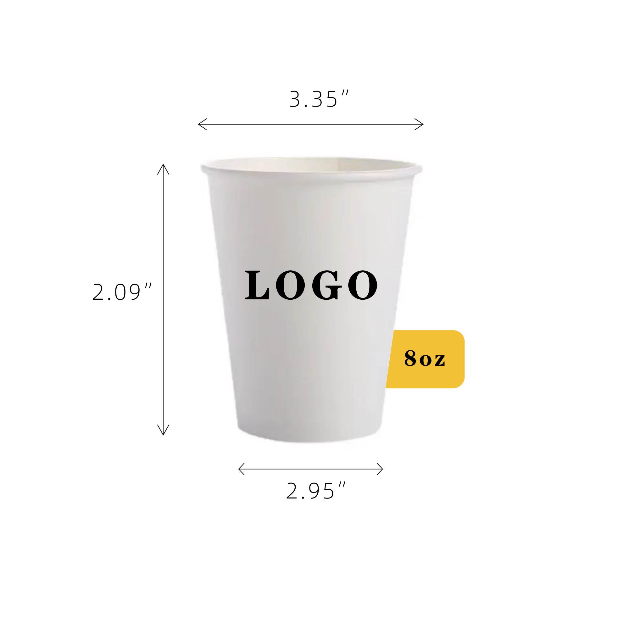 MOQ 100 pcs 8.5oz Paper Coffee Cups 2