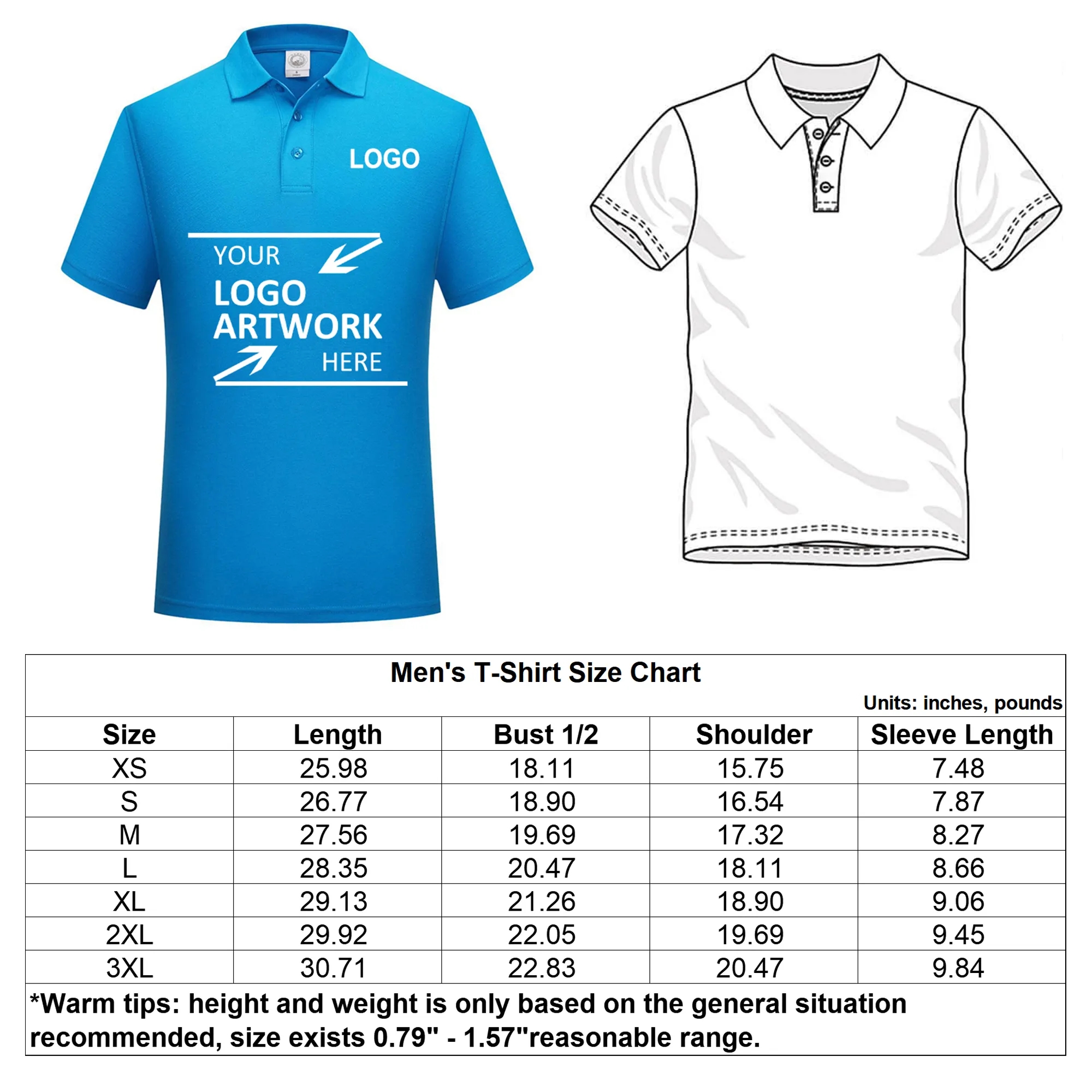 Custom Mens Polo Shirt 170g Cotton Bulk Order Stay Flat Collar Wholesale 2