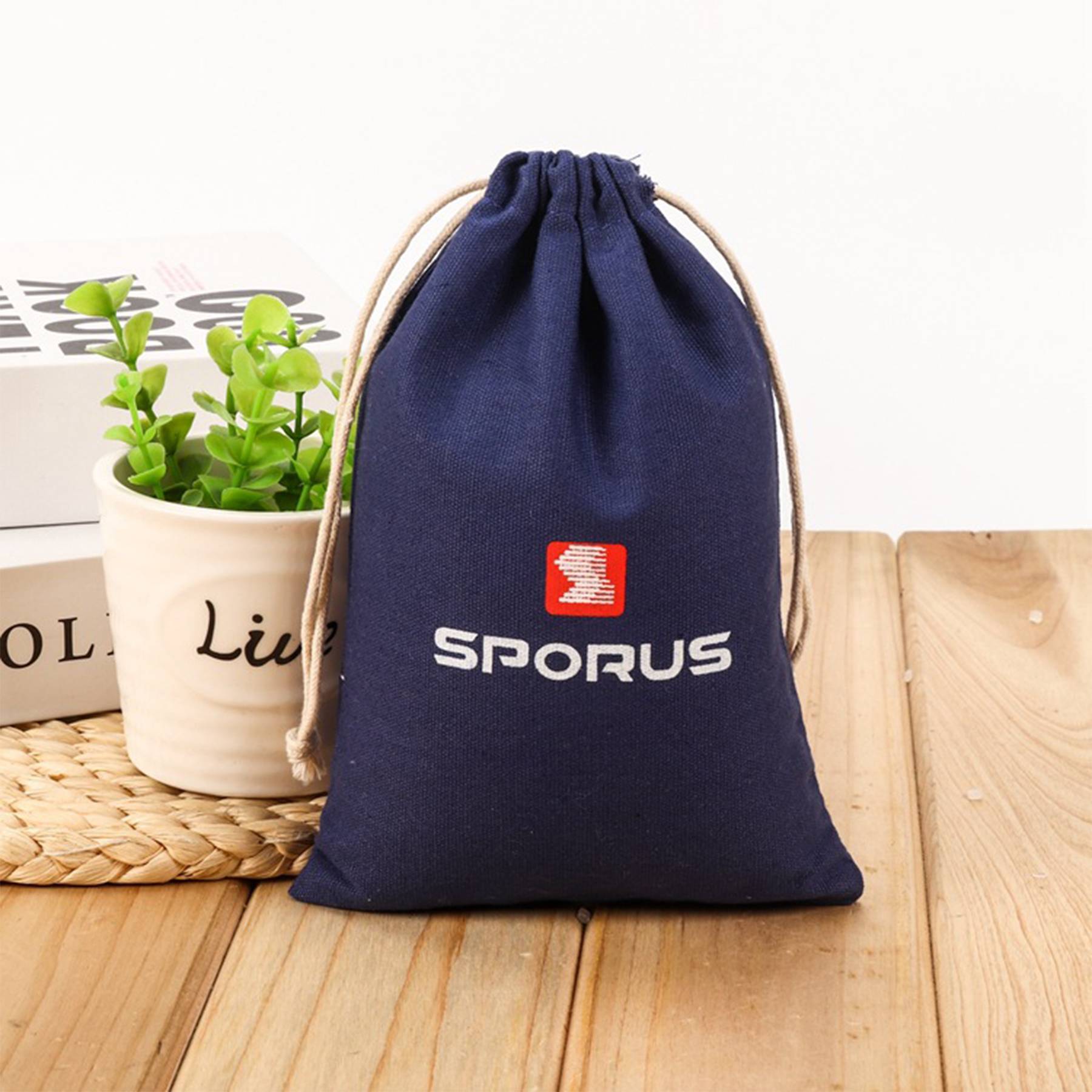 Reusable Canvas Drawstring Bags 5