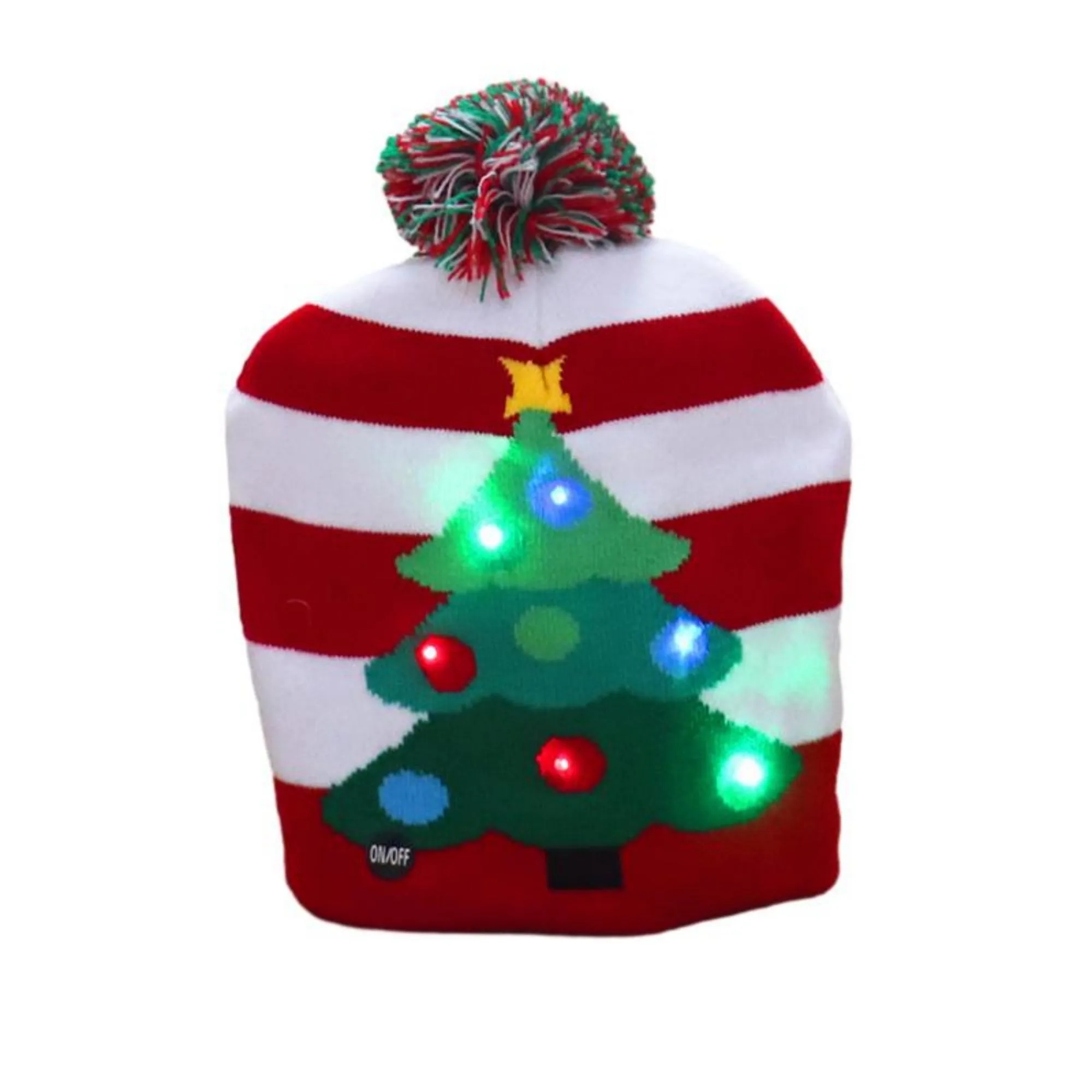 Birthday Christmas LED Lights Knitted Hat MOQ 100PCS 1