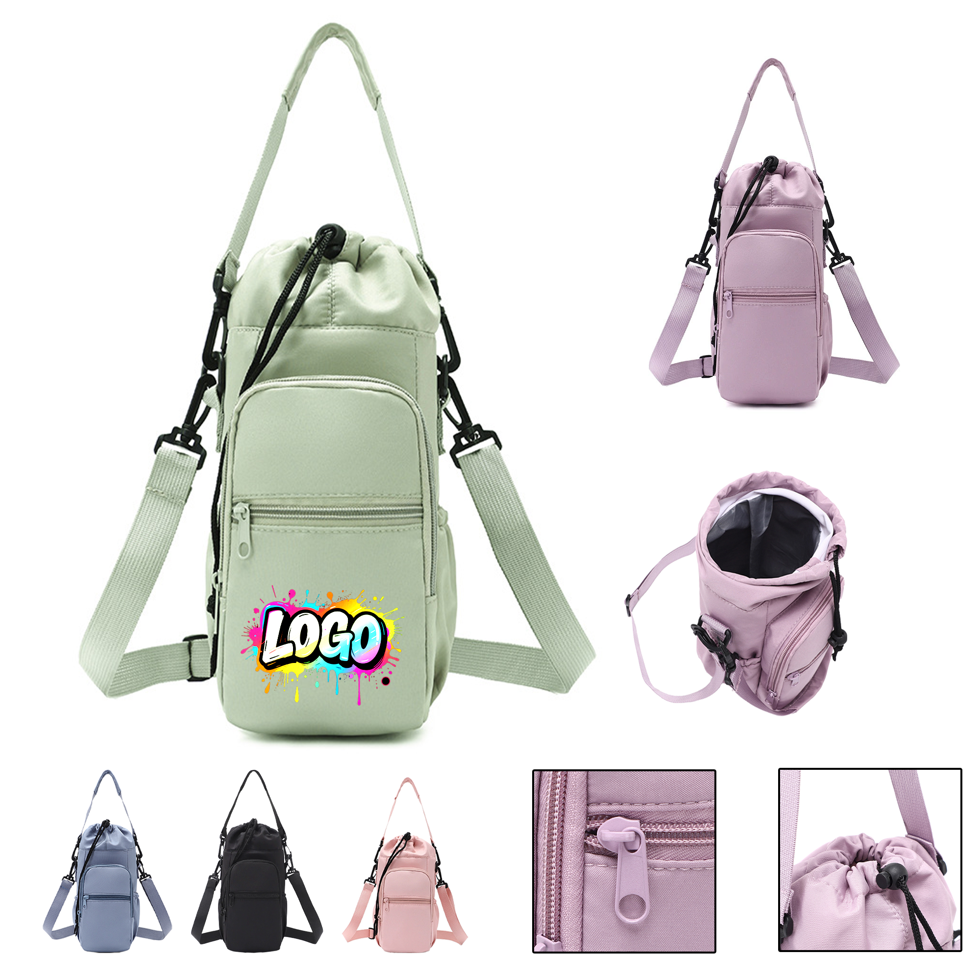 Lightweight Crossbody Water Bottle Sleeve 3
