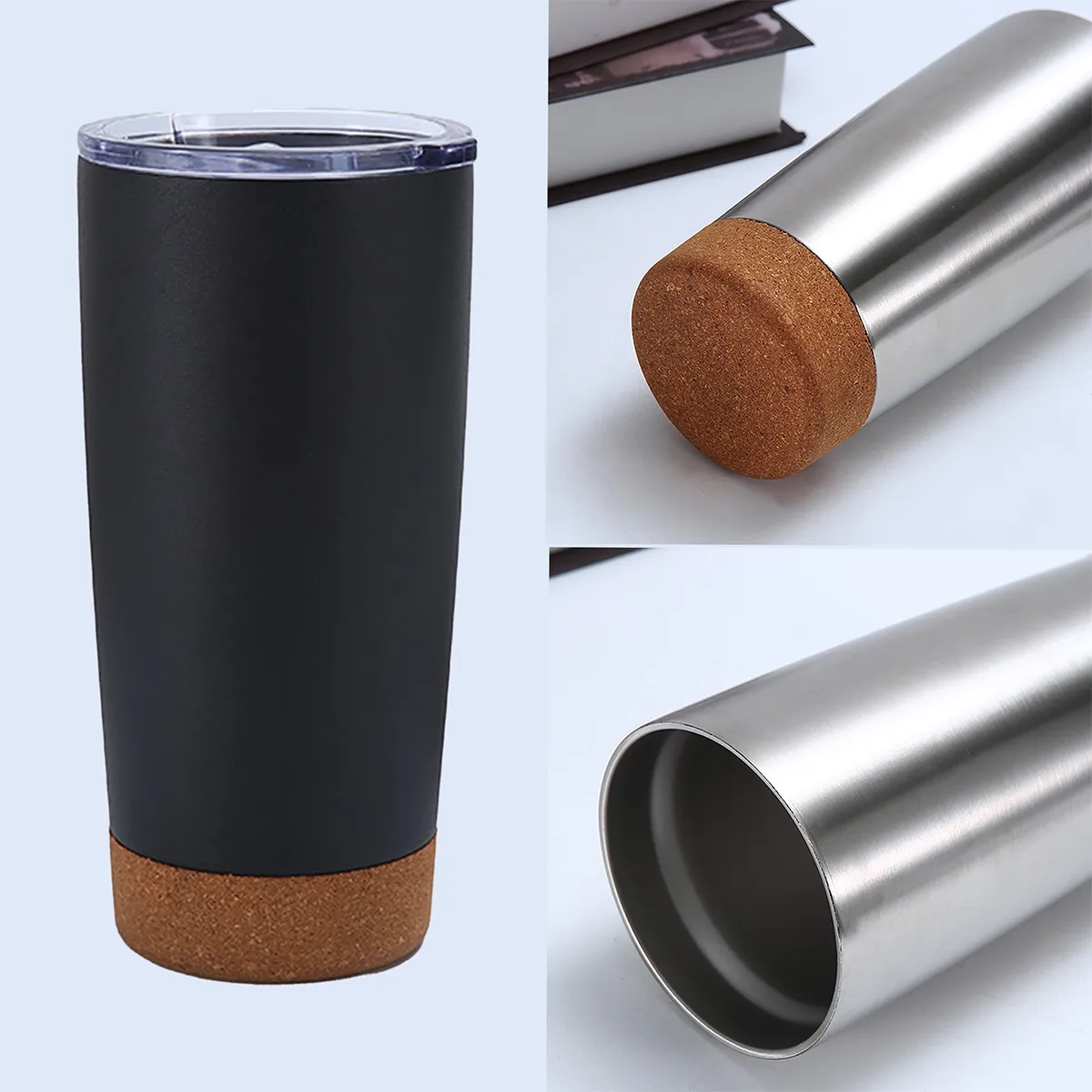 20 Oz Vacuum Insulated Travel Tumblers With Cork Bottom 4