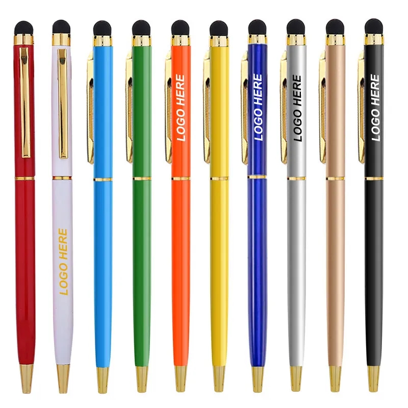 Gold Trim Metallic Twister Stylus Pen 2