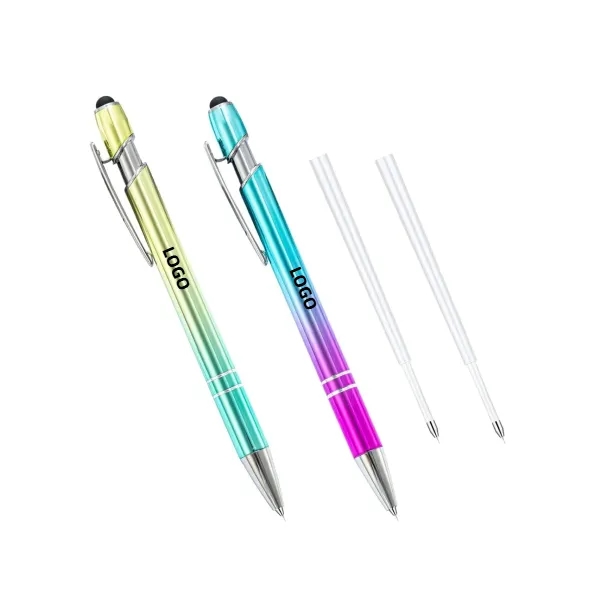 Multicolor Ombre Metal Pen & Stylus 6