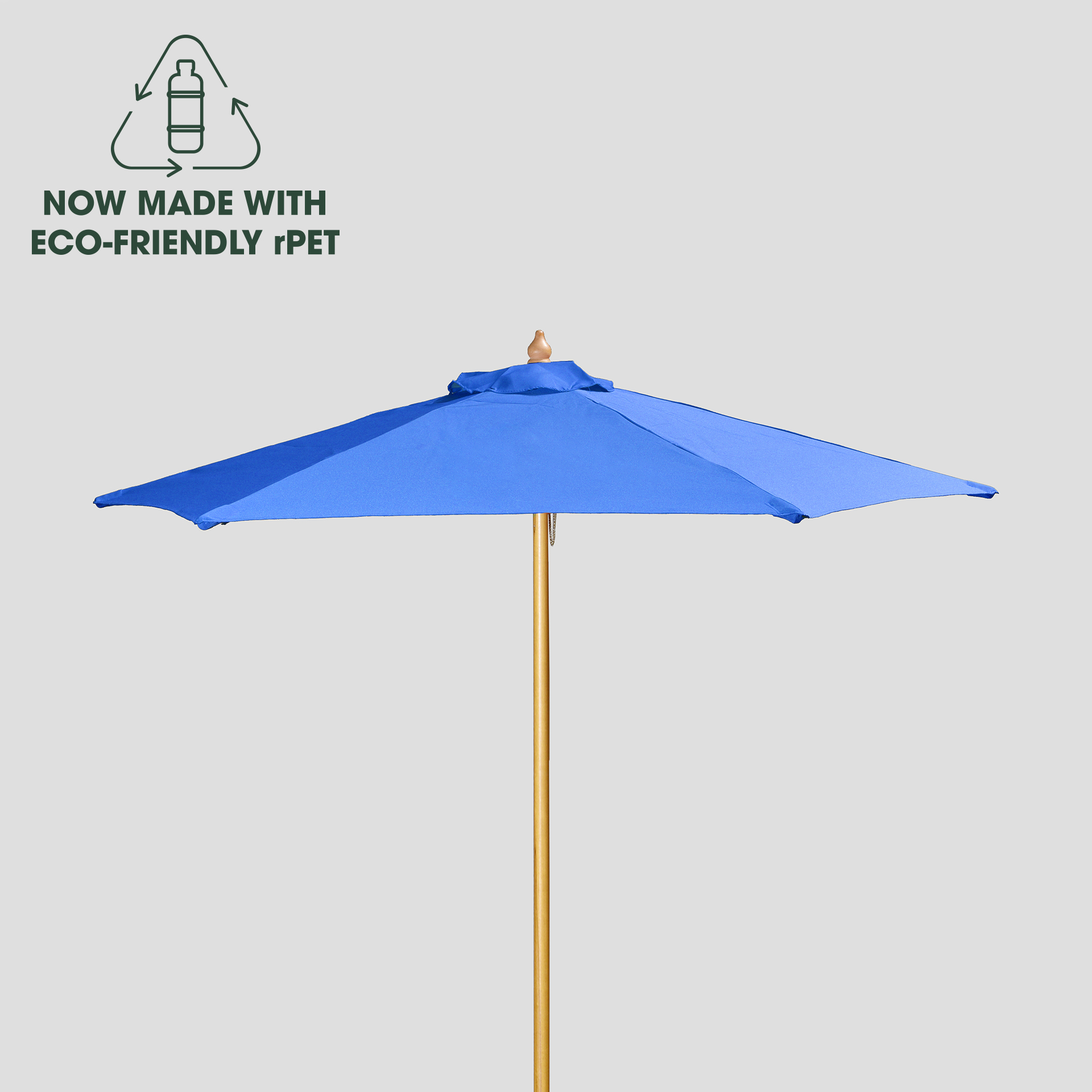 7' Wood Market Umbrella