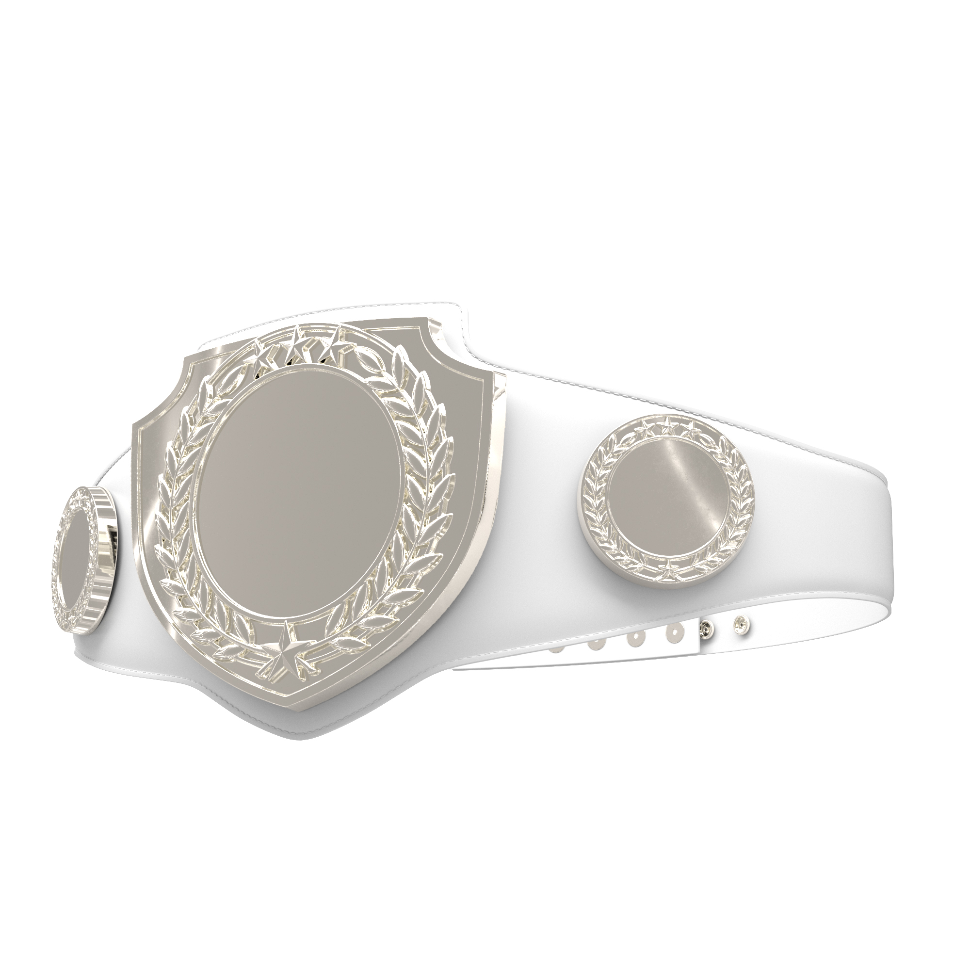 Express Vibraprint® Bright Silver Champion Award Shield Belt 16