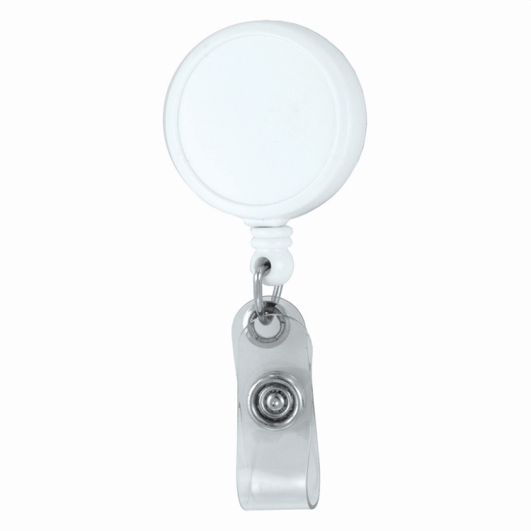 "Worthington VL" 30" Cord Round Jumbo Imprint Retractable Badge Reel and Badge Holder with Metal Sli 5