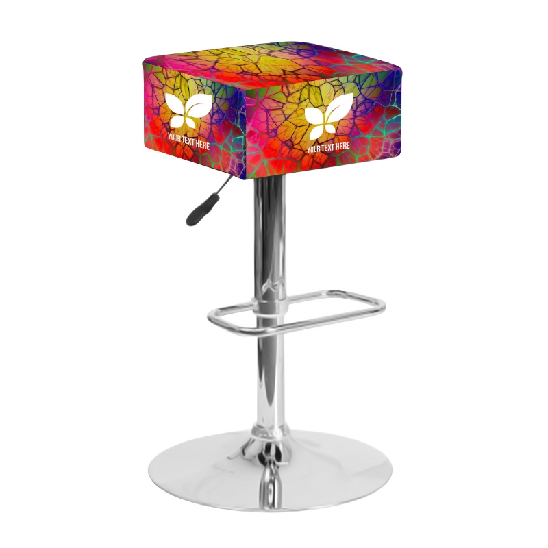 Custom Printed Square Contemporary Bar Stool swivel bar stools 7