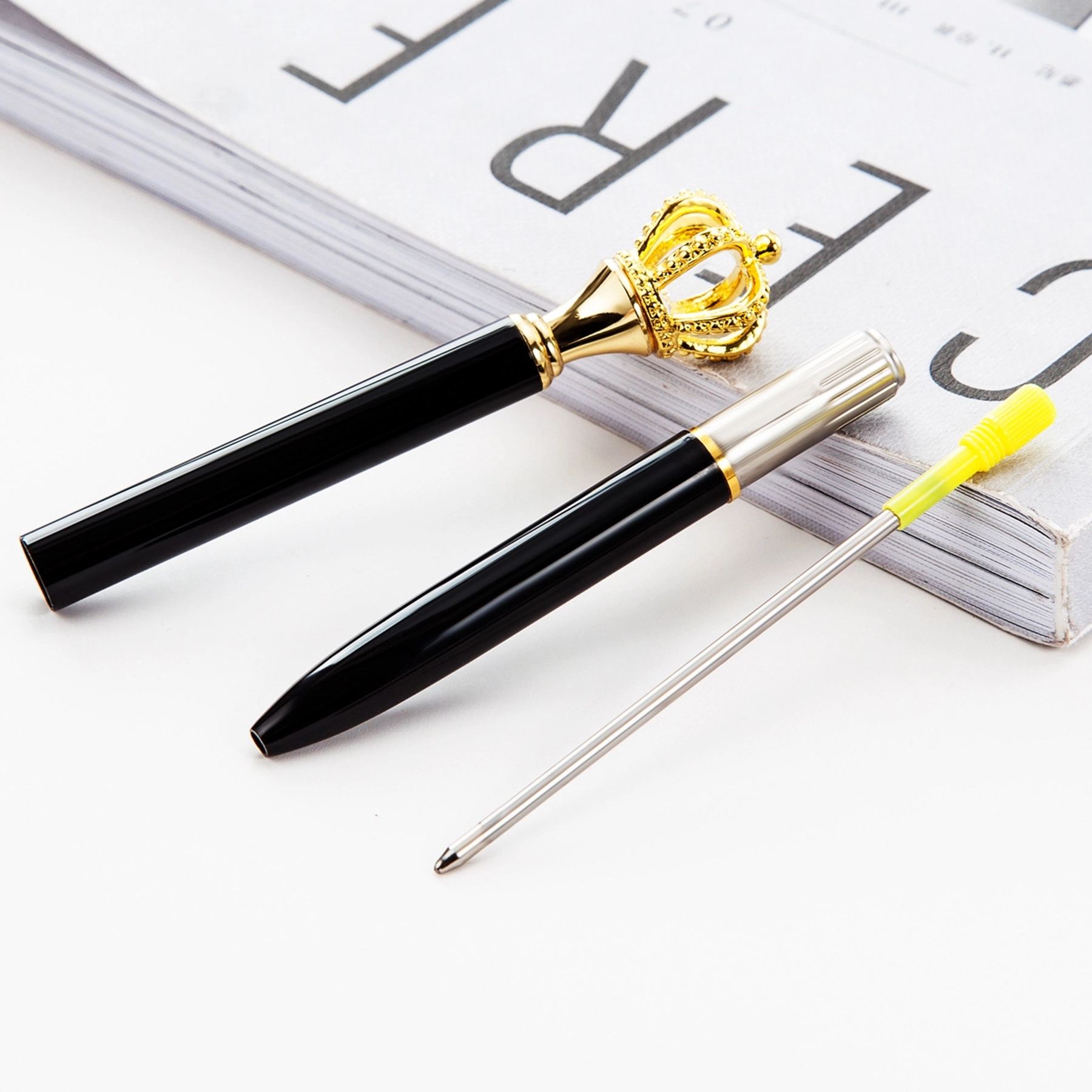 Shiny Metal Royal Crown Ballpoint Pen 4