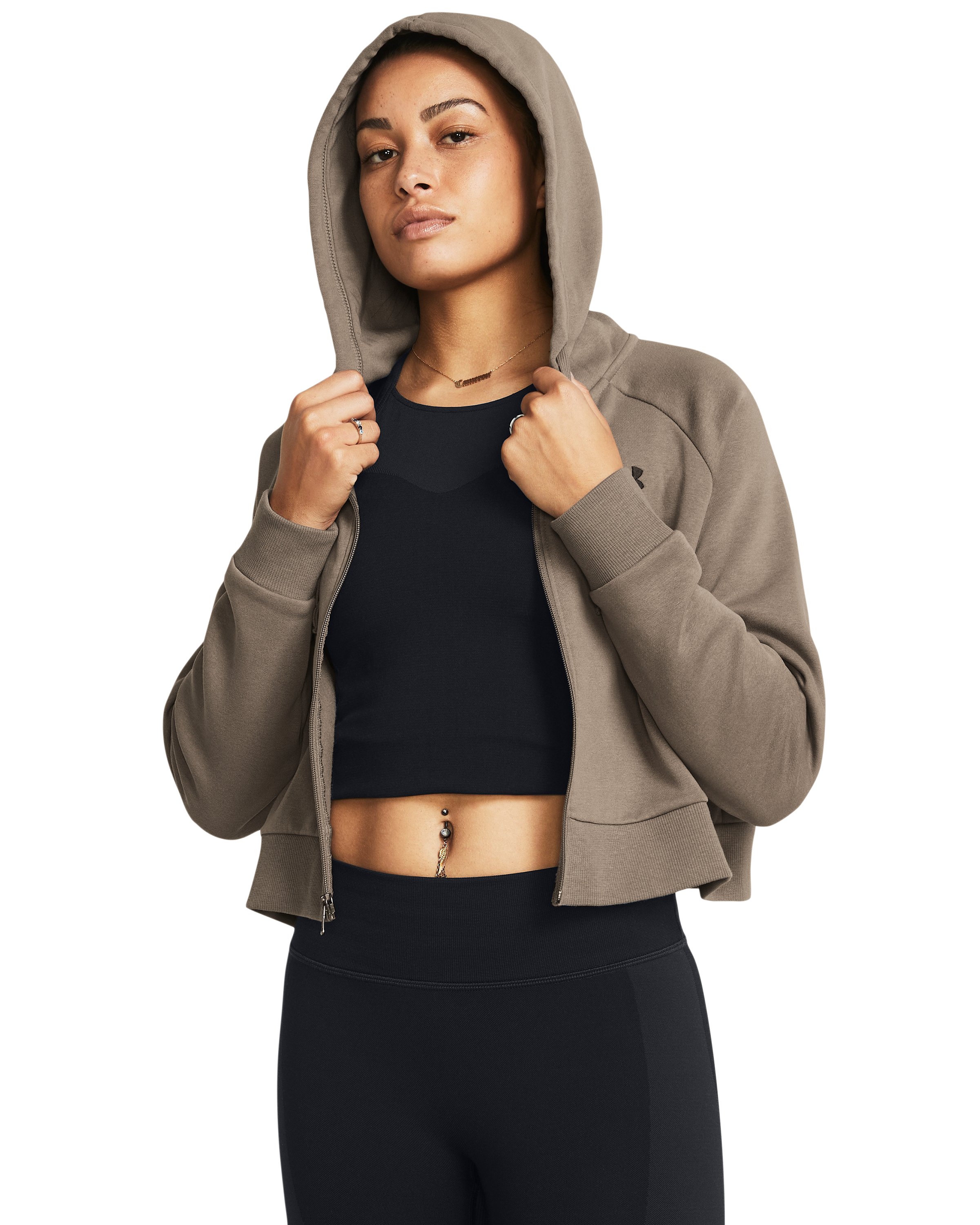 UA Rival Fleece Women's Crop Full-Zip 7