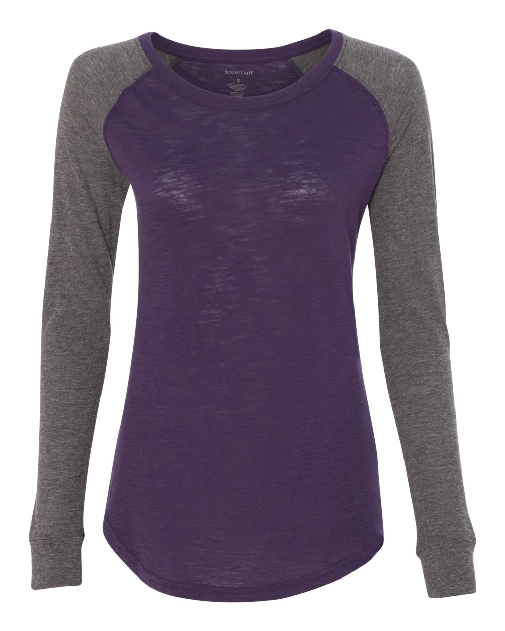 Women's Preppy Patch Slub Long Sleeve T-Shirt - T66 19
