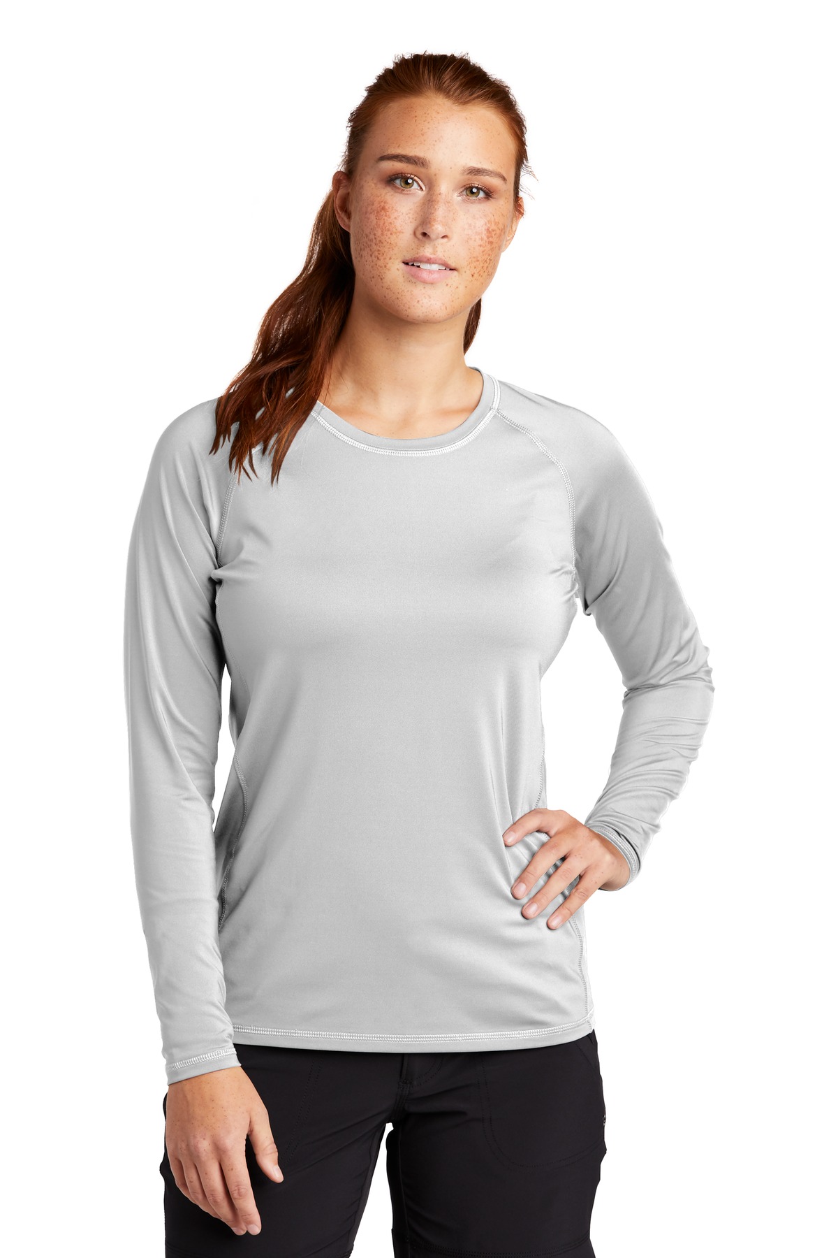 Sport-Tek Women's Long Sleeve Rashguard Tee. LST470LS 5