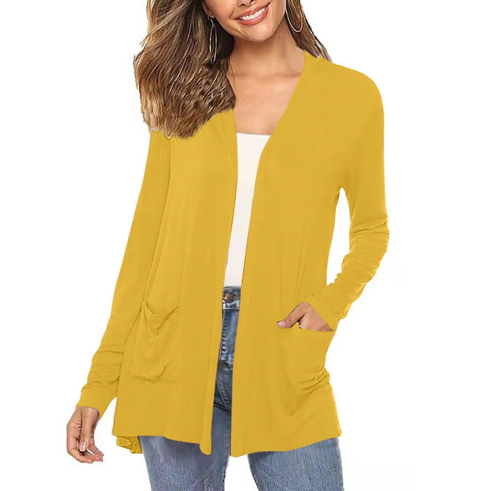 Open Front cardigan With Pockets 3