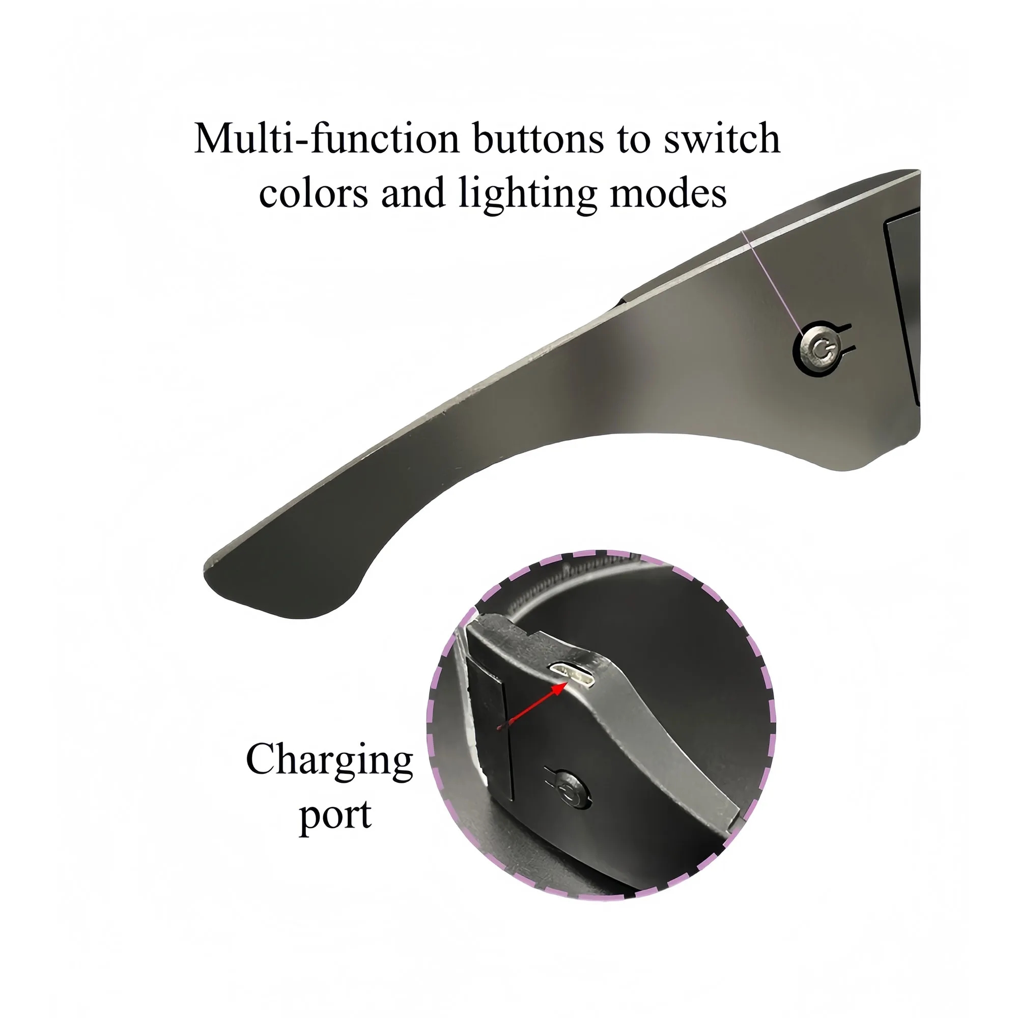 High-Tech LED Bike Glasses With Anti-Slip Nose Pad 5