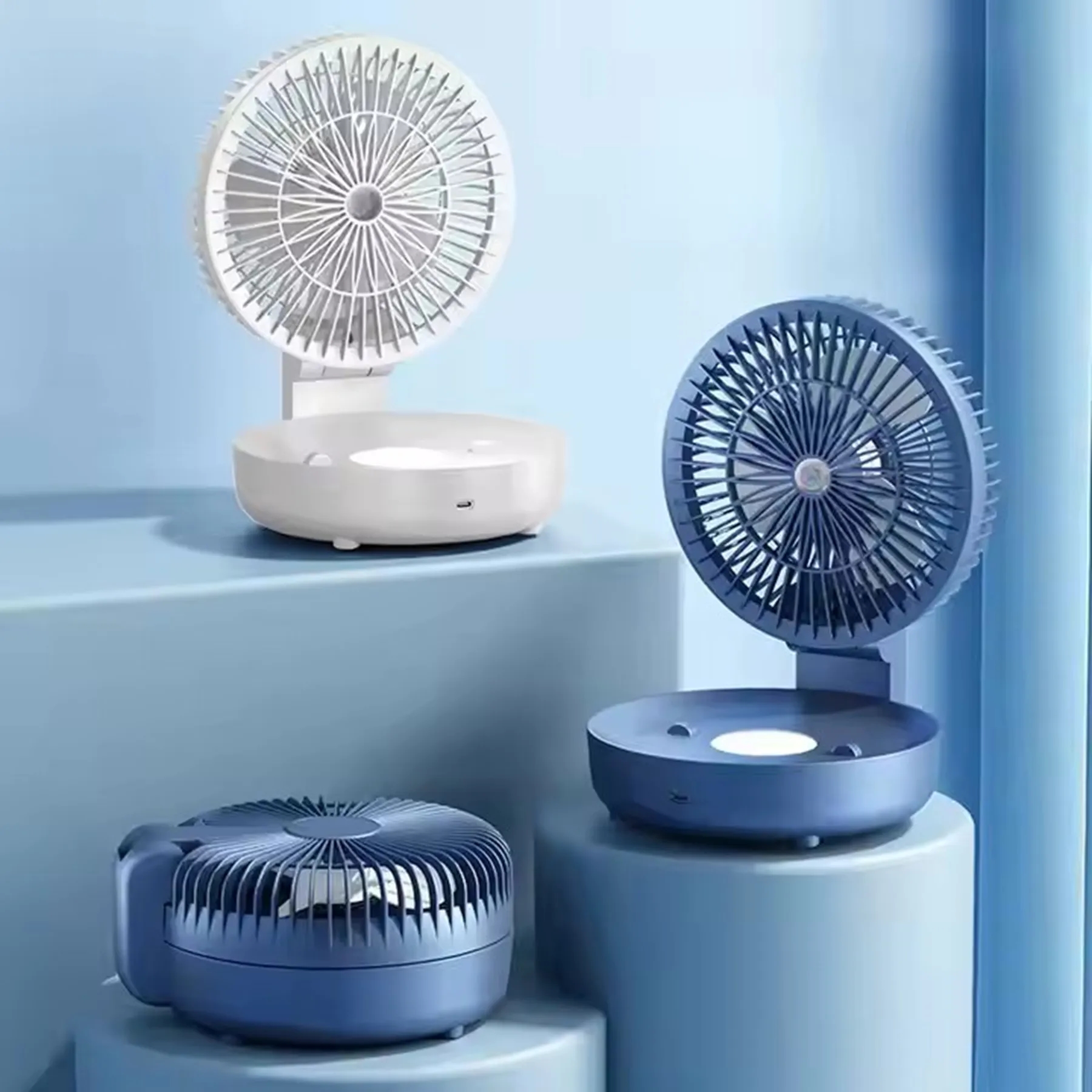 1200 mAh Rechargeable Foldable Multifunctional Floor Fan 7