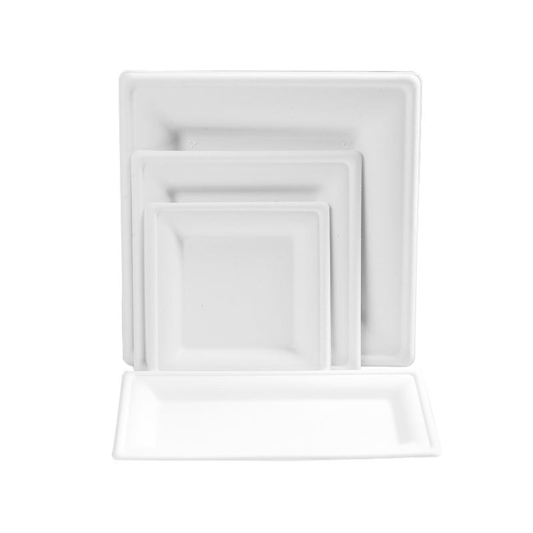 10 Inches Compostable Bagasse Food Square Tray 2
