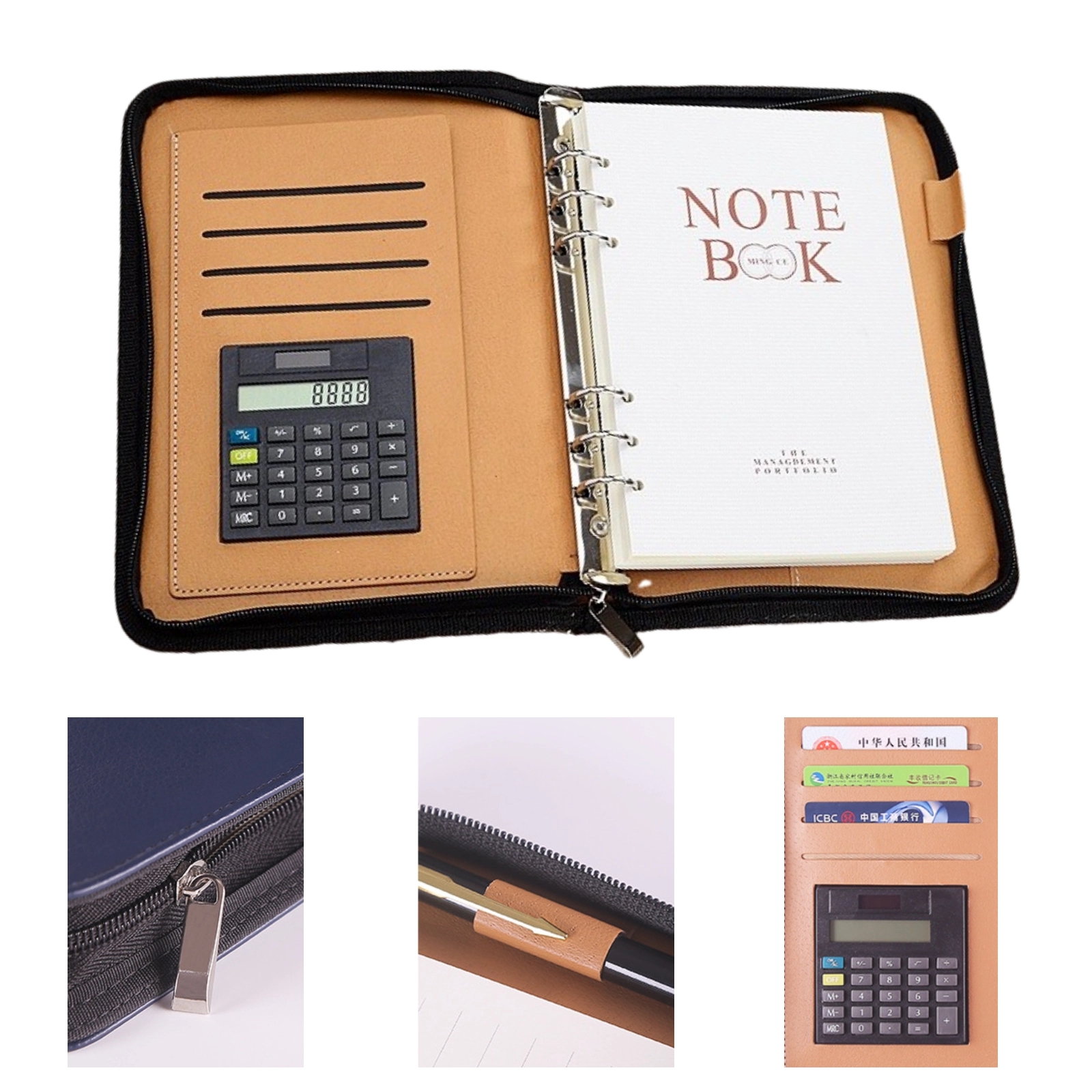 Multifunctional Business Notepad Zipper Bag 2