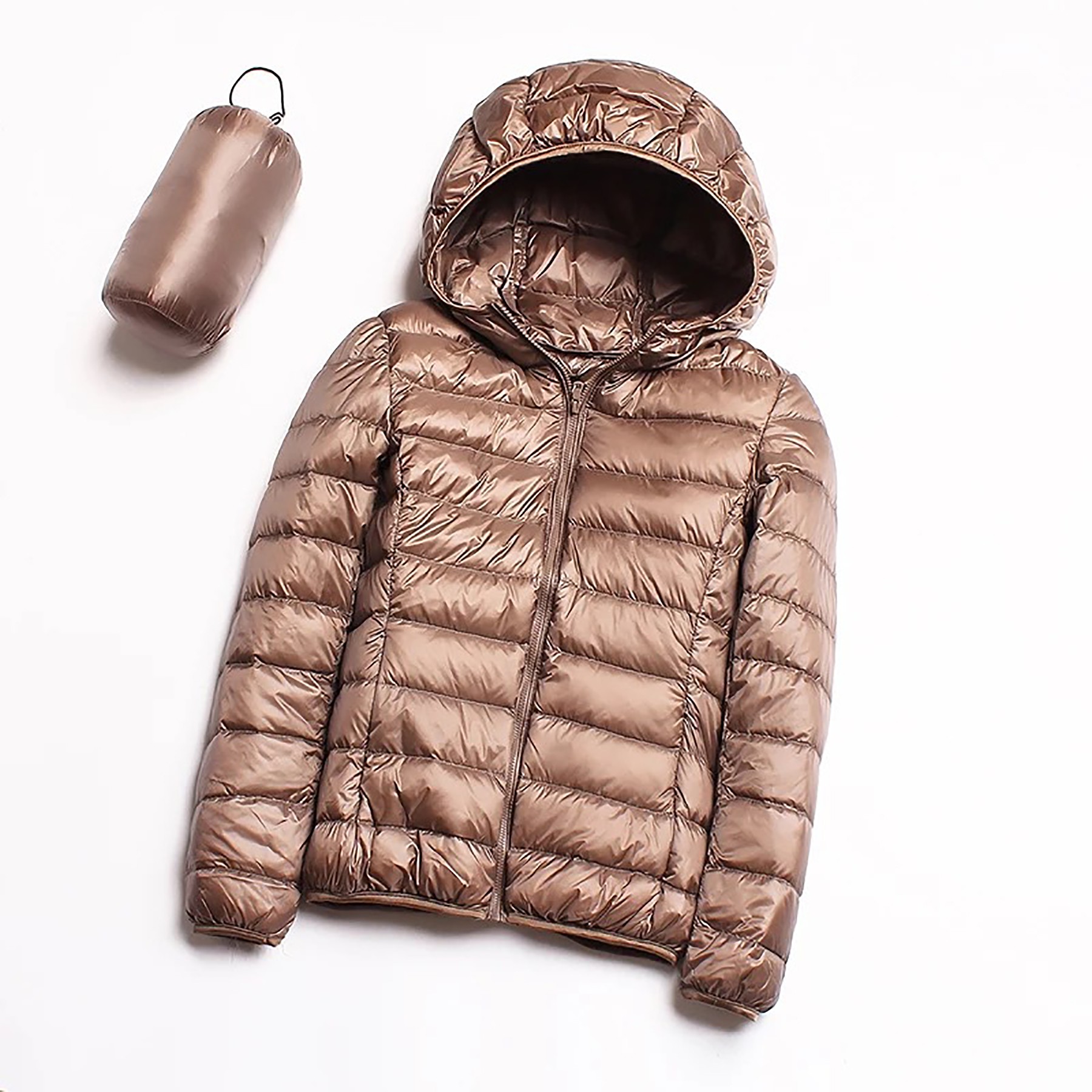 Women Hooded Short Down Jacket 3