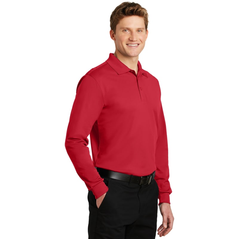 Sport-Tek Long Sleeve Micropique Sport-Wick Polo. 21