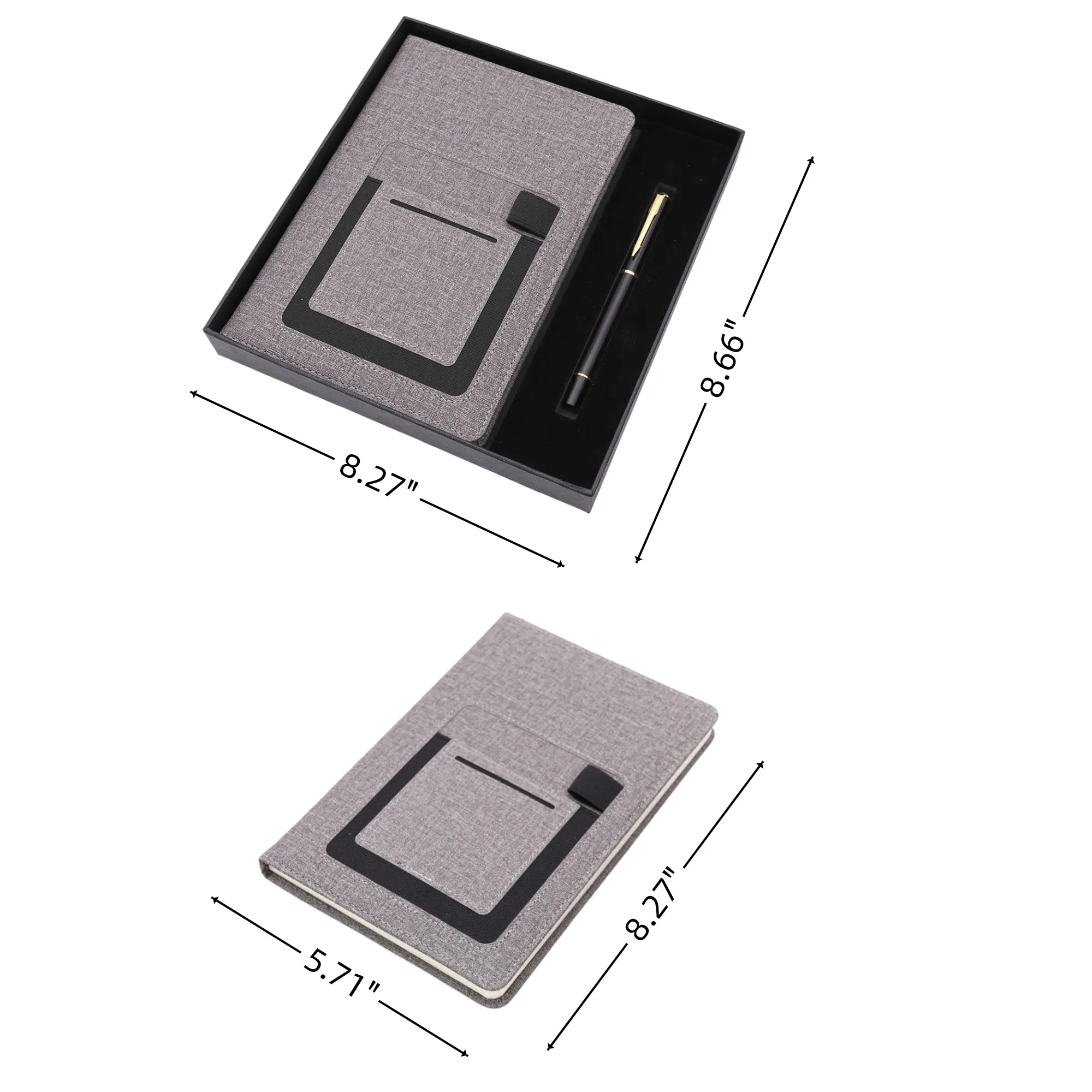 Premium A5 Notebook Journal And Metal Pen Set Gift Box 2