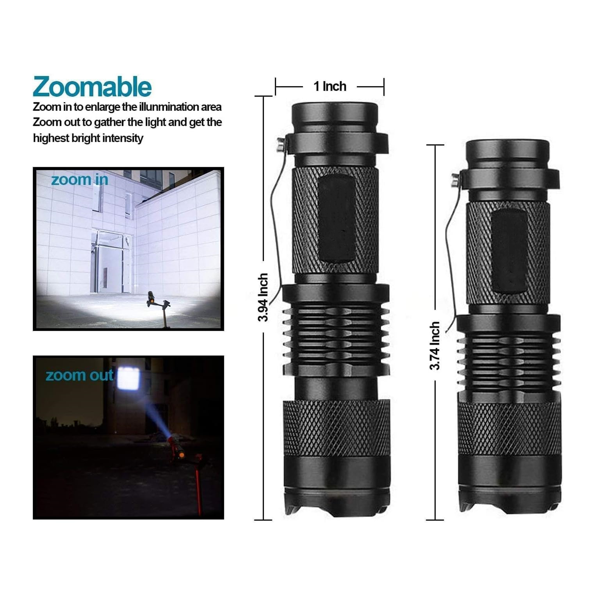 Mini Flashlights With Belt Clip 4