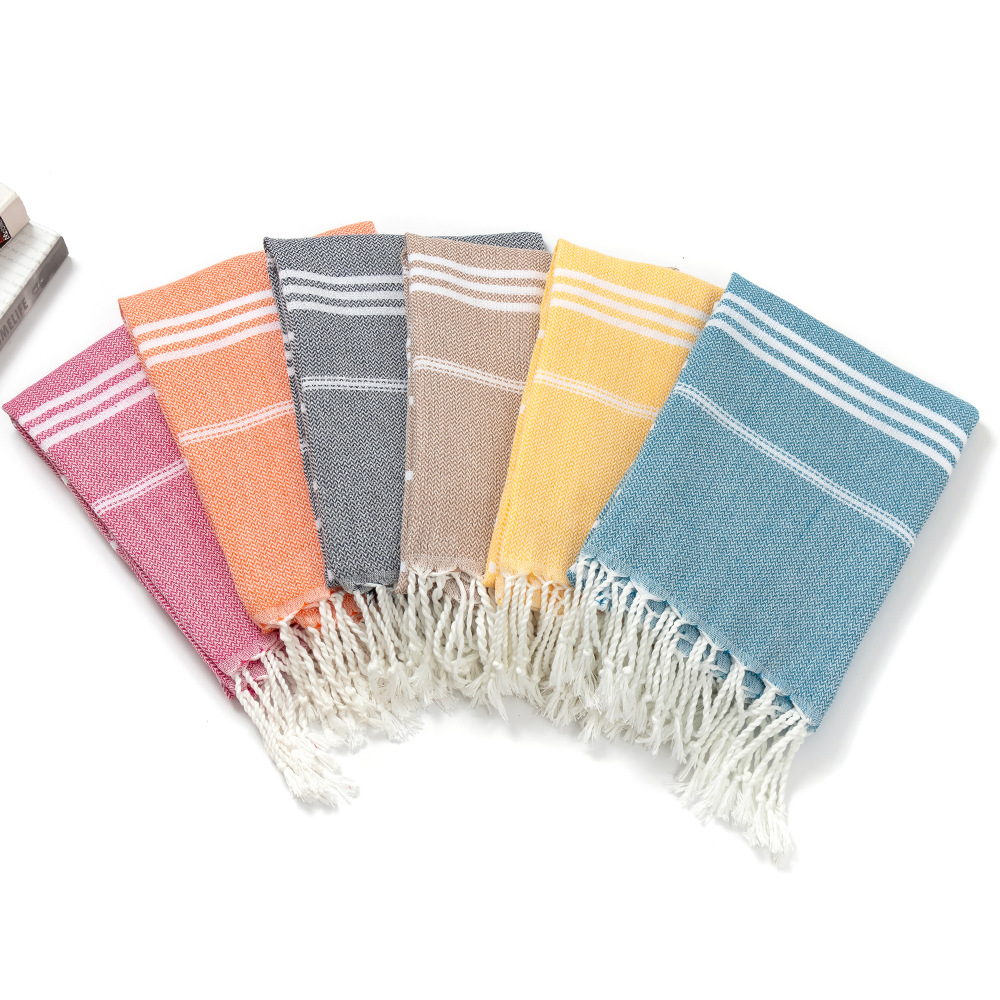 Turkish tassel beach towel 9
