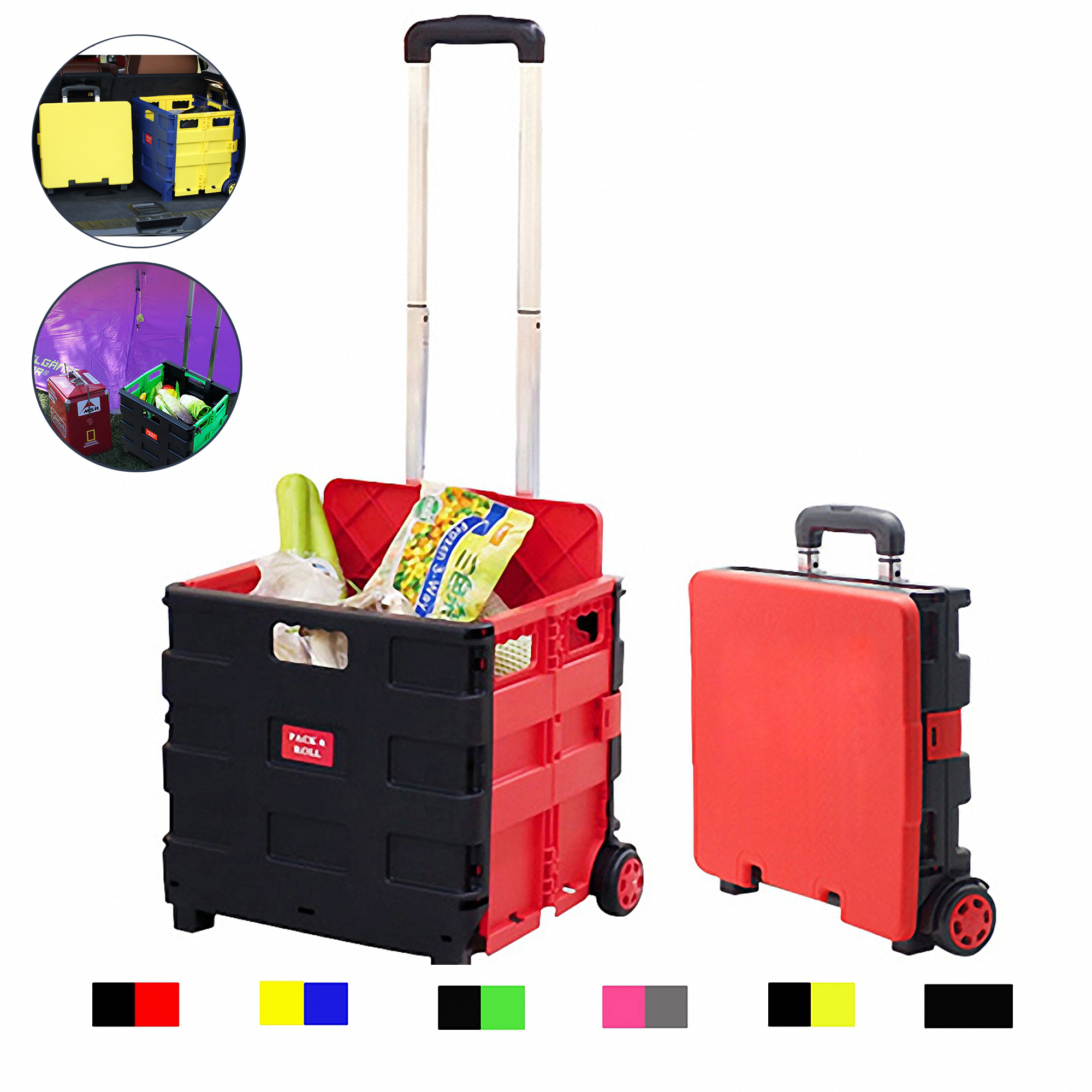 Collapsible Plastic Shopping Cart 5