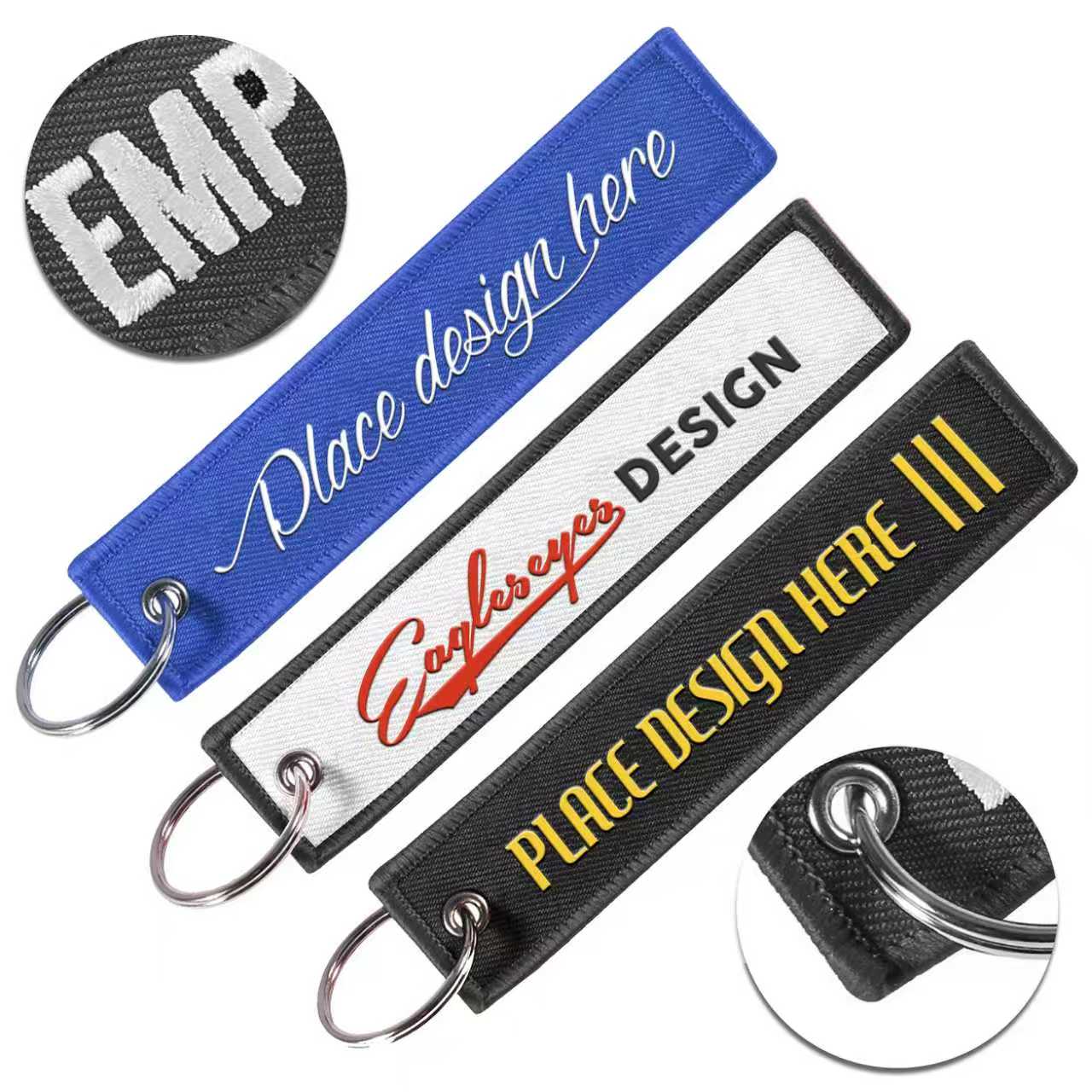 Custom Embroidery Keychain Key Ring Accessories 3