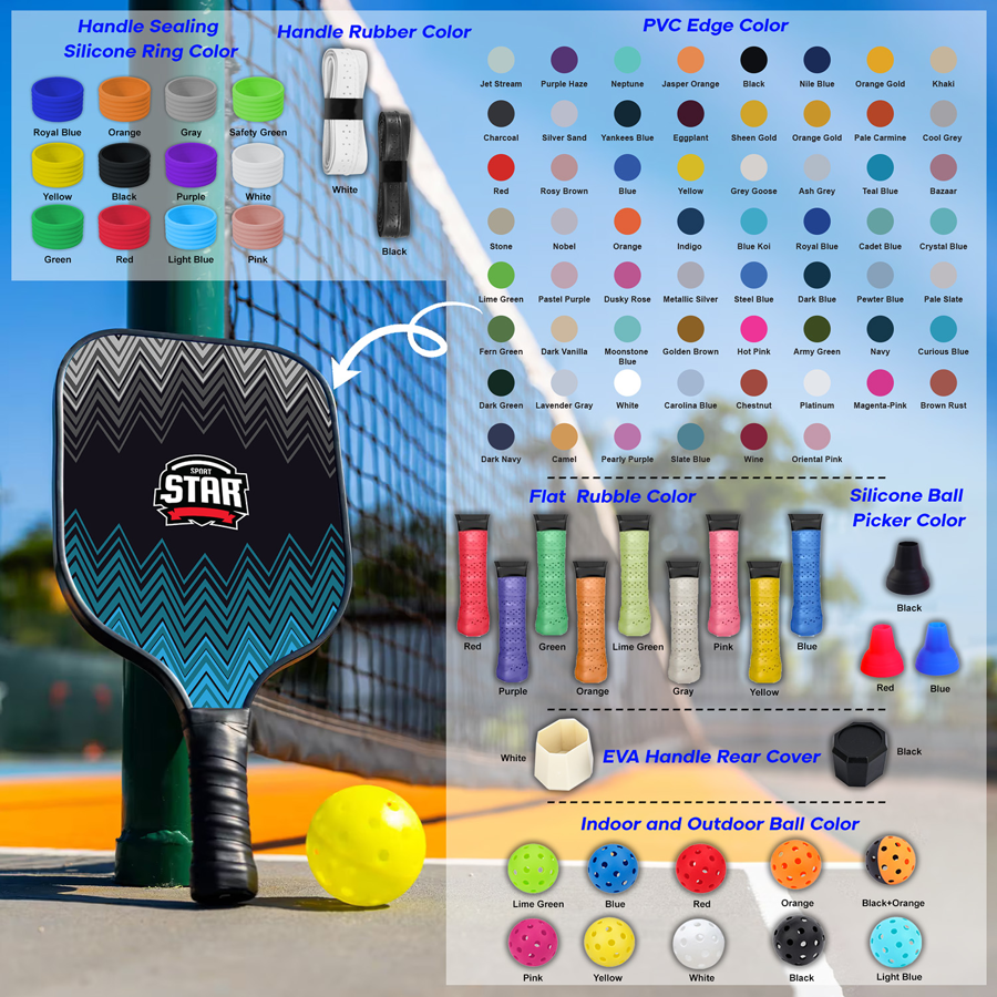 Glass Fiber Pickleball Set w/ Zipper Bag - Adult