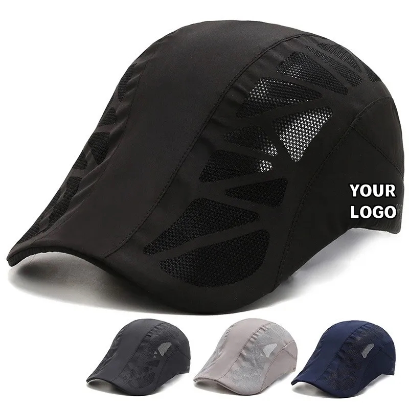Breathable Men Flat Newsboy Hats / Peaked cap 2