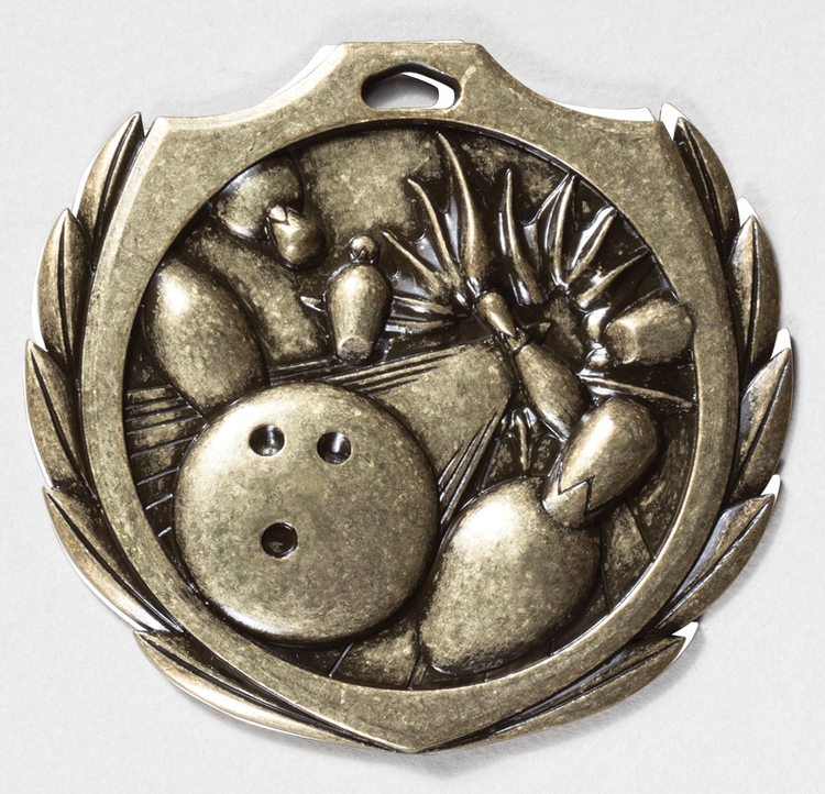 Bowling Burst Medal 2 1/4" 2