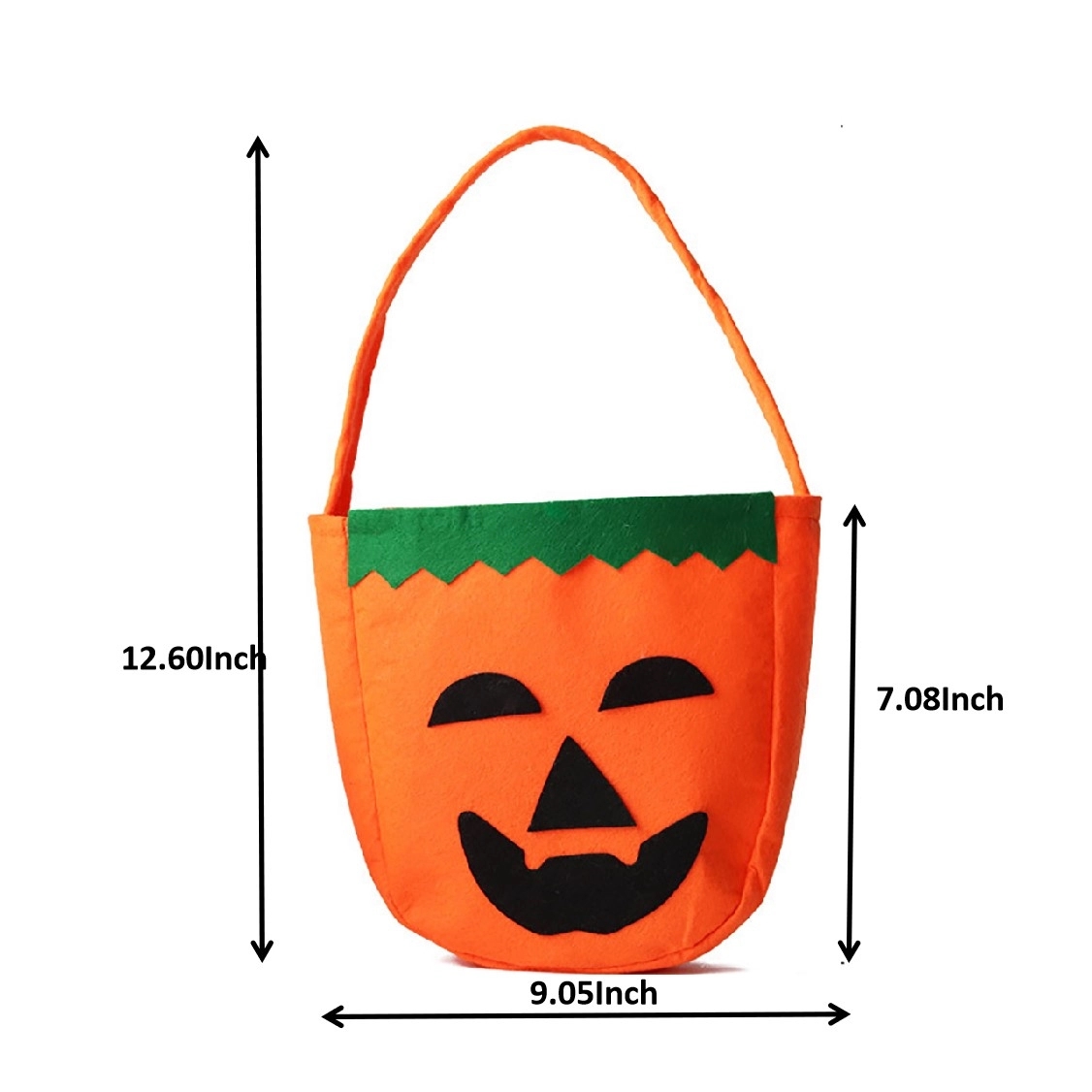 Halloween Pumpkin Candy Bags for Kids Non-Woven Buckets 1