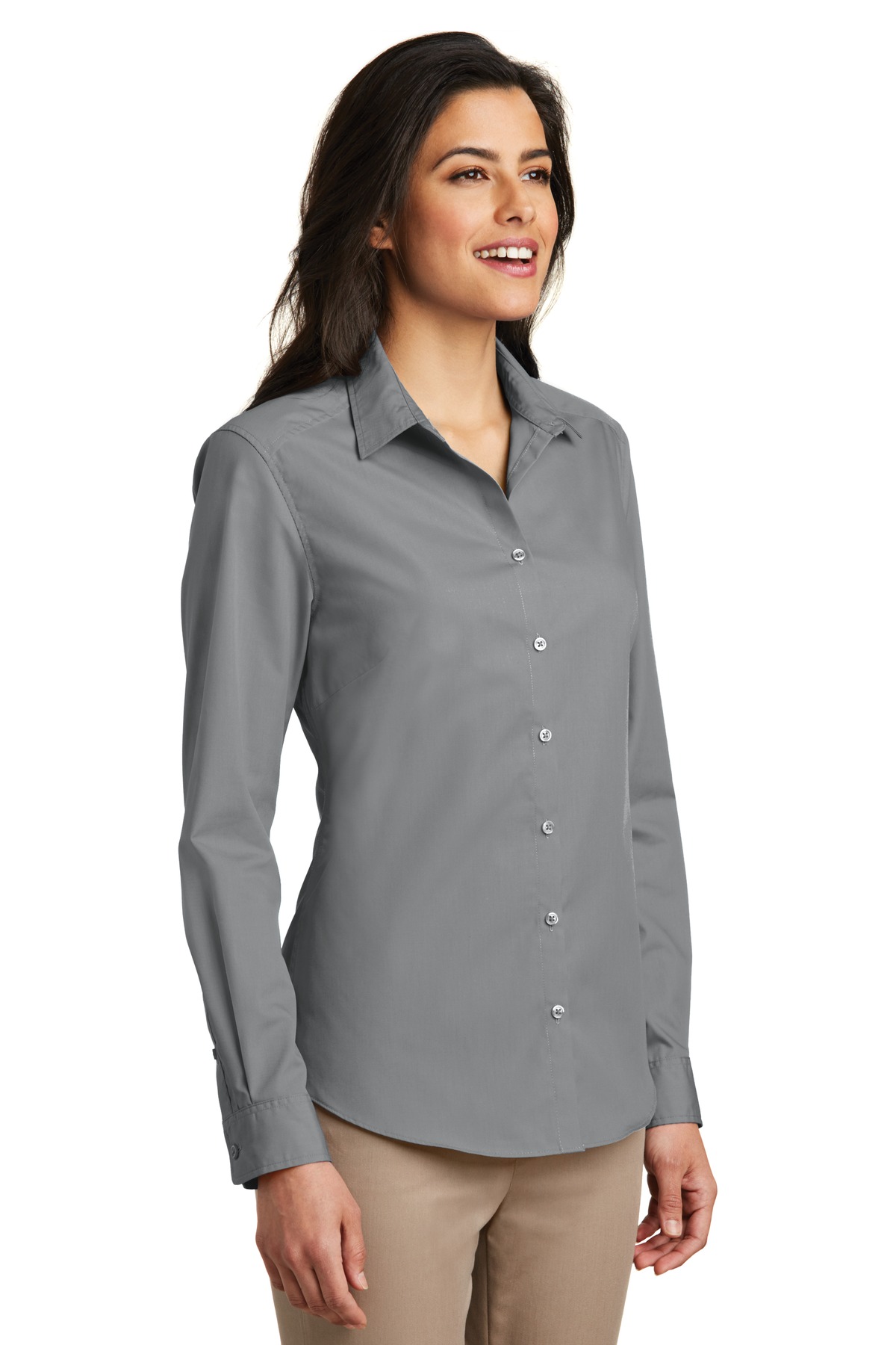 Port Authority Women's Long Sleeve Carefree Poplin Shirt. LW100 76