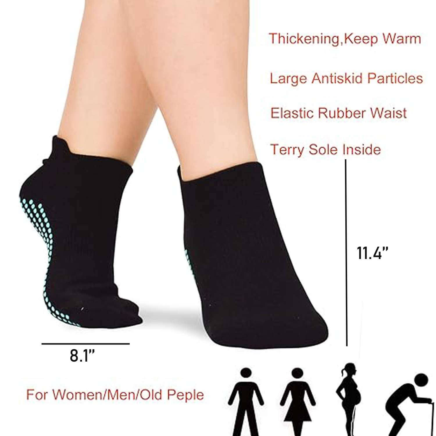 Pilates Yoga Non-Slip Grips Socks 1