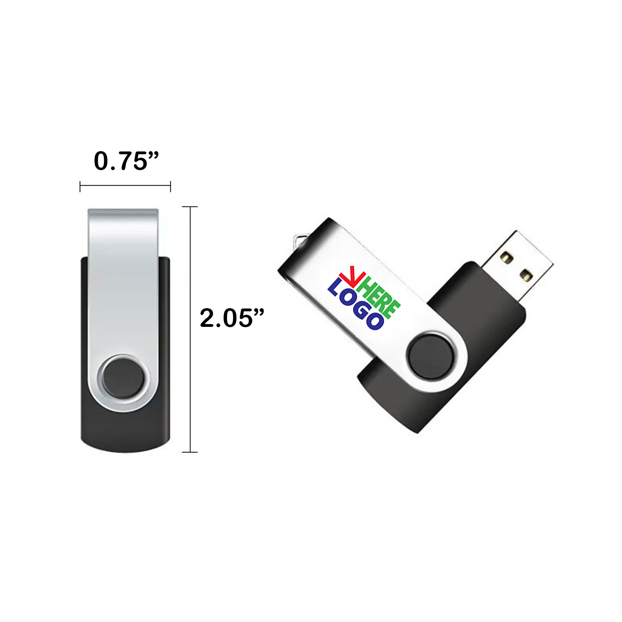8G Metal Swivel USB Flash Drive 7