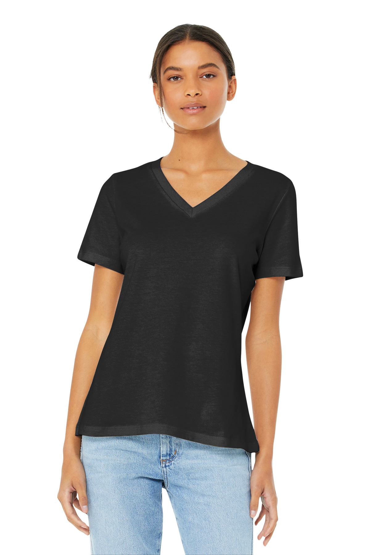 BELLA+CANVAS Women's Relaxed Jersey Short Sleeve V-Neck Tee. BC6405 34