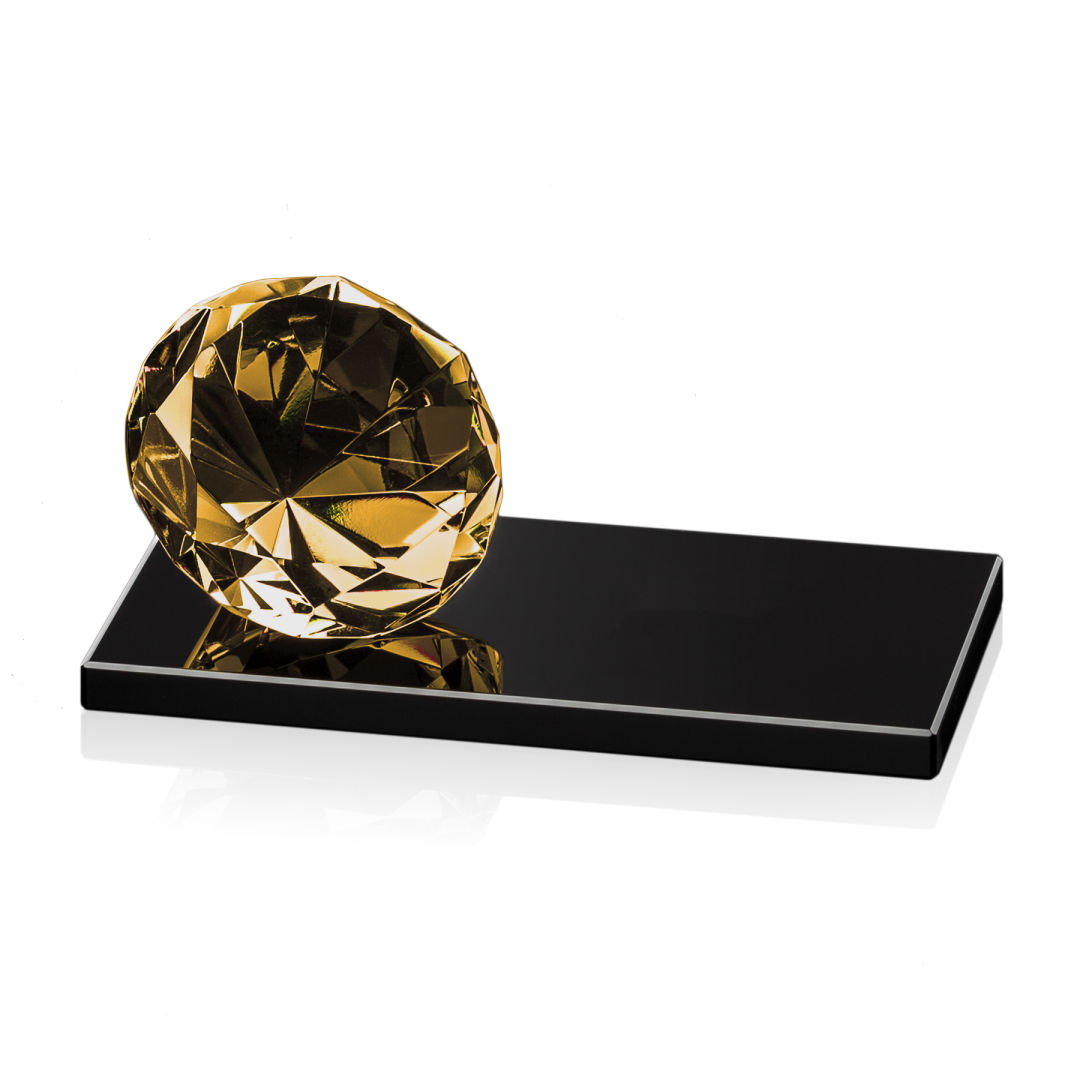 Gemstone Award on Black - Amber 9