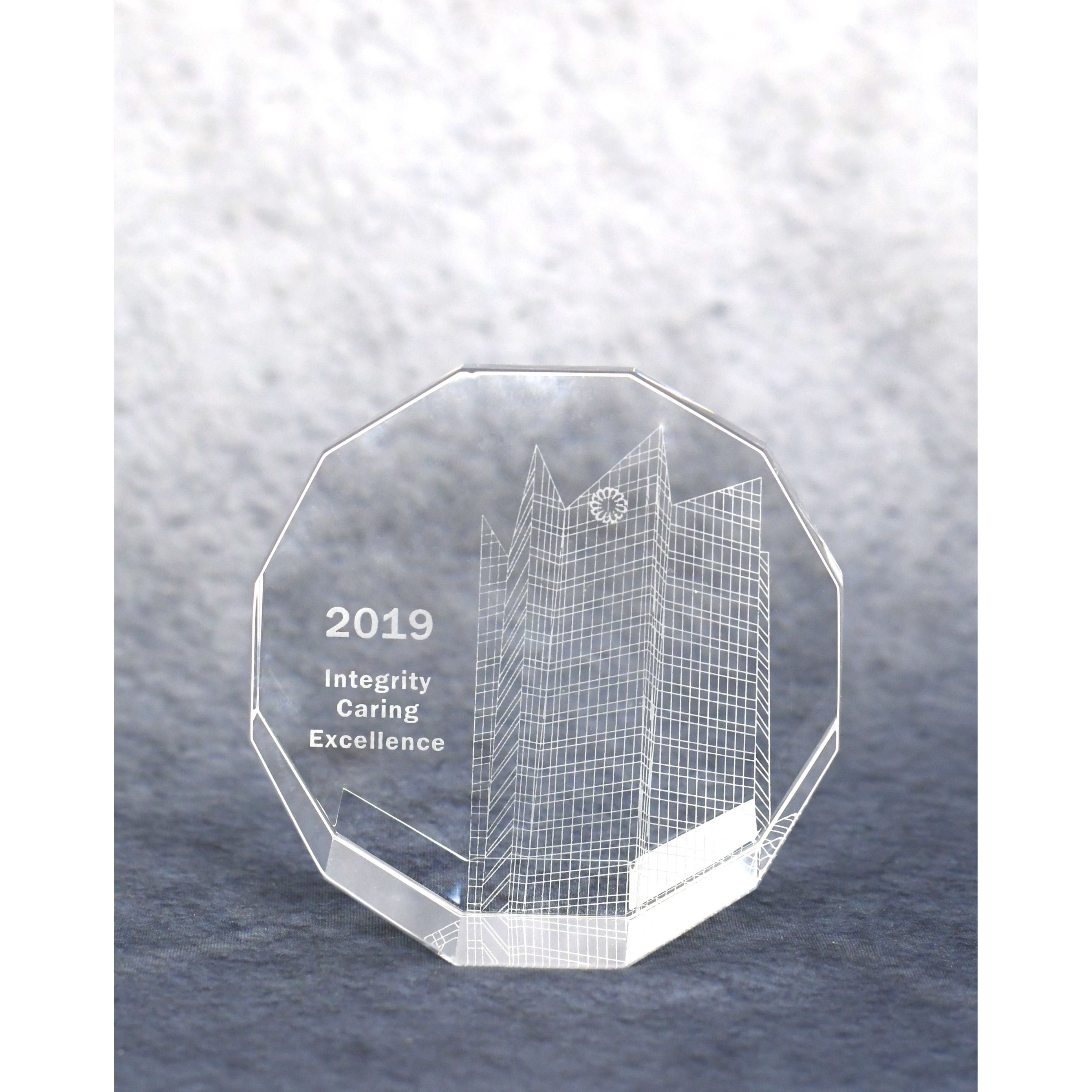 Multi-Faceted Crystal Paperweight 3