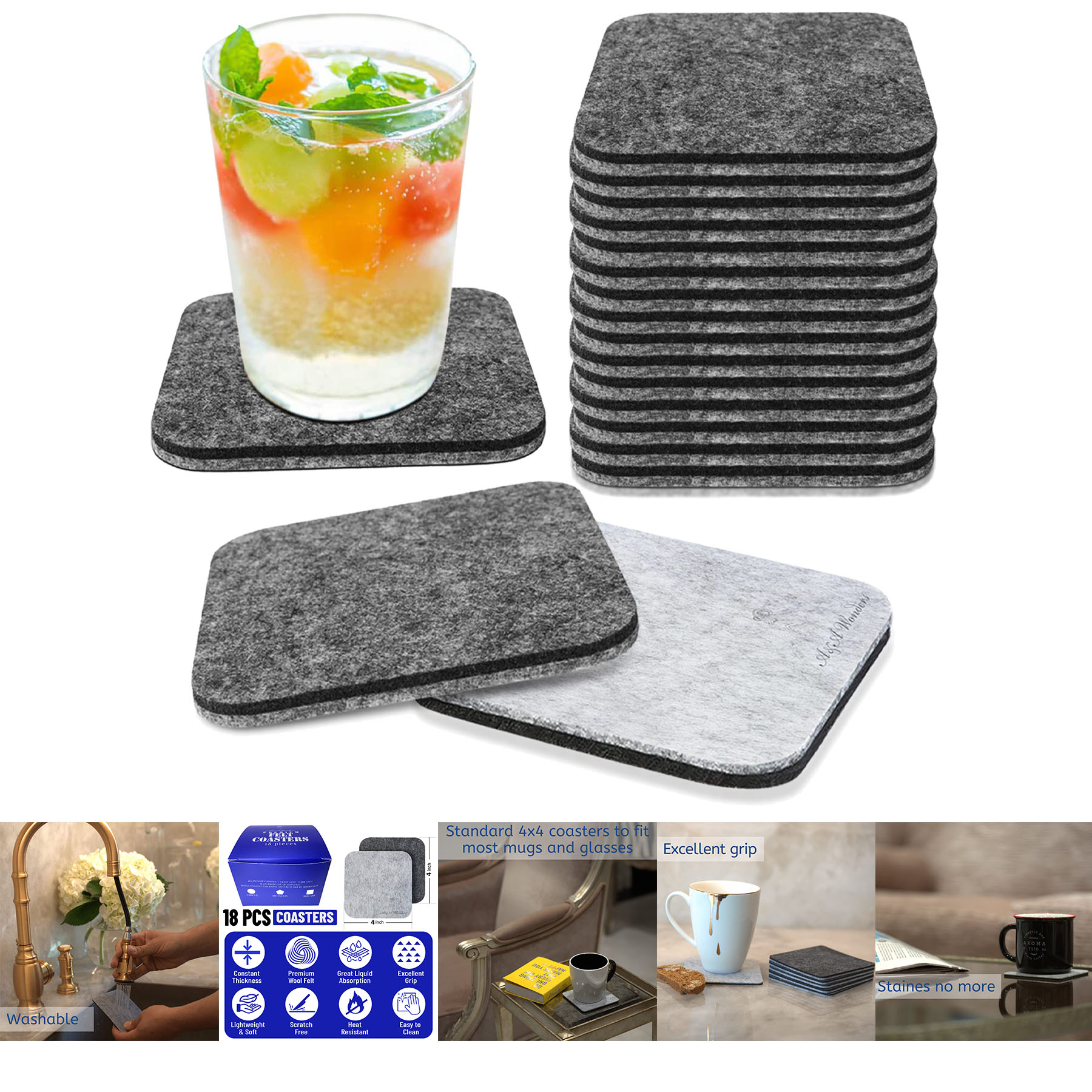 Premium Felt Coasters for Drink 2