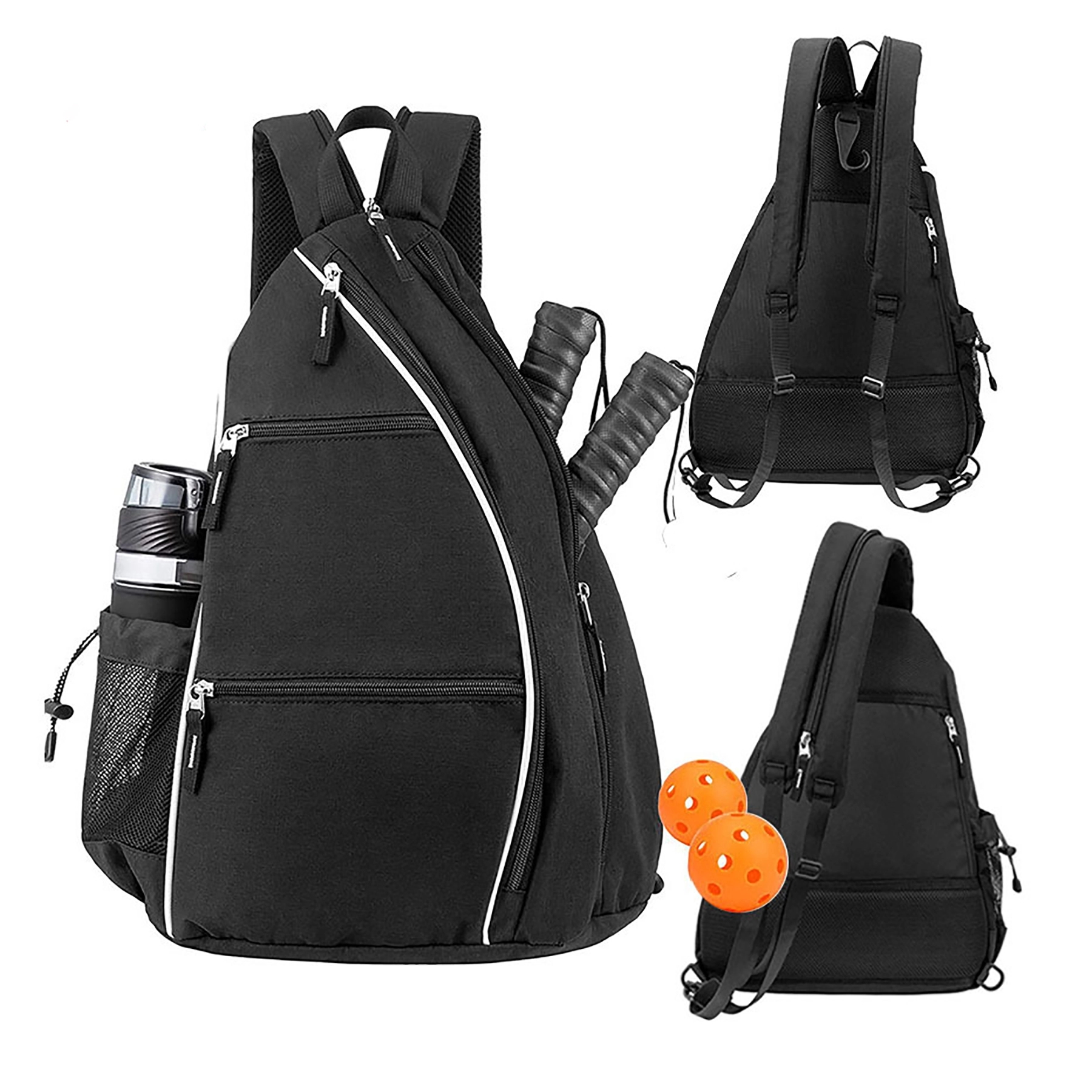Pickleball Tennis Bag Reversible Crossbody Backpack 5