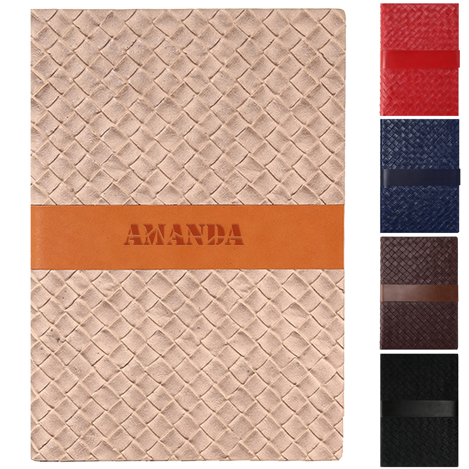 A5 PU Leather Woven Texture Business Notebook 16