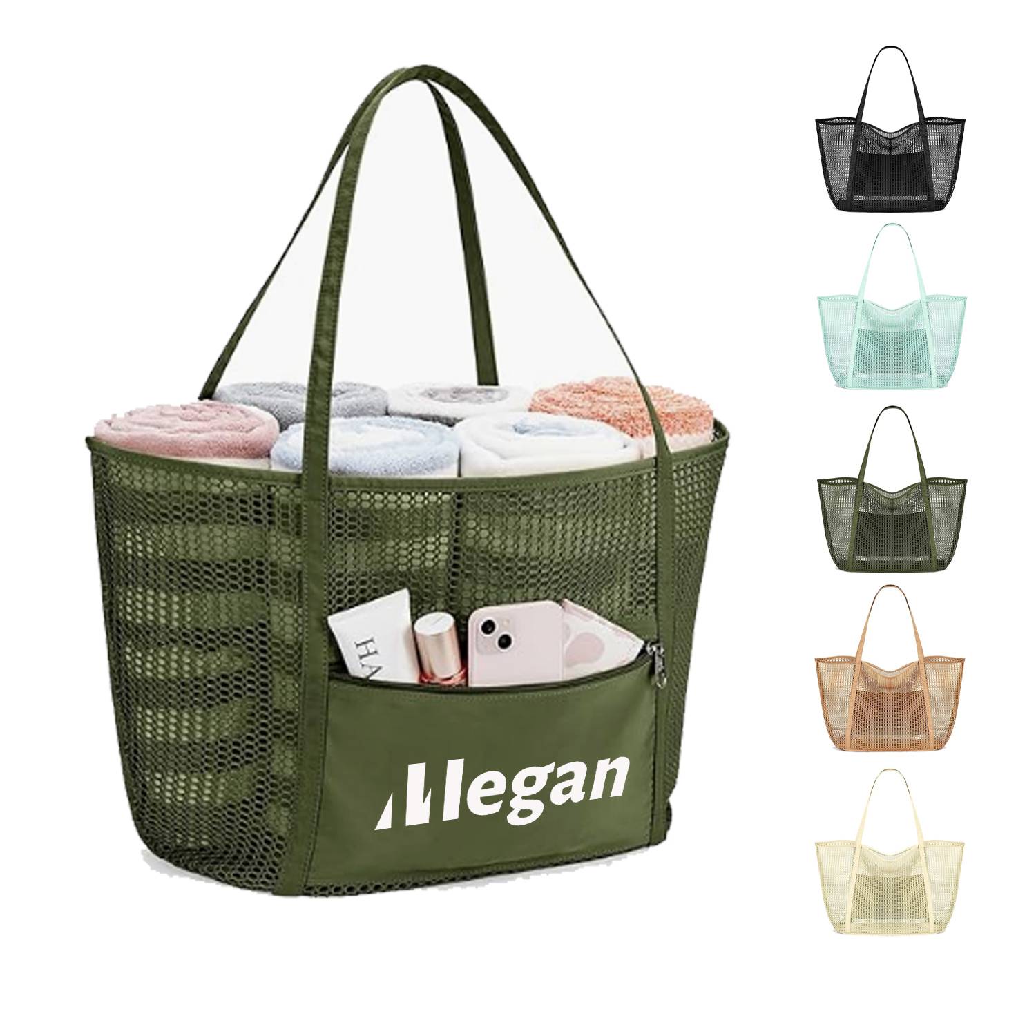 Ladies' Toiletries Clothing Mesh Single Shoulder Tote Bag 14