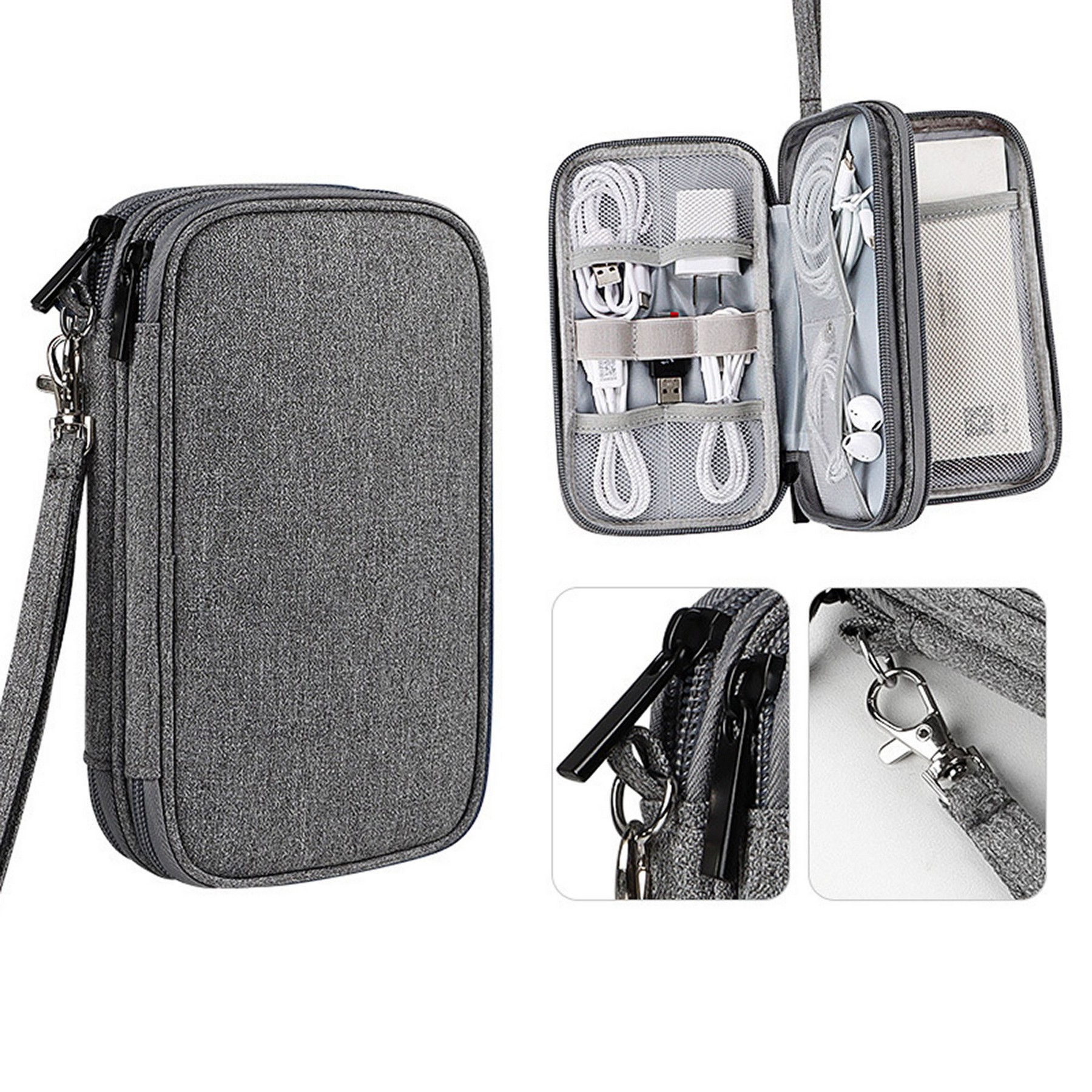 Double Layer Cord Organizer Pouch Bag 4