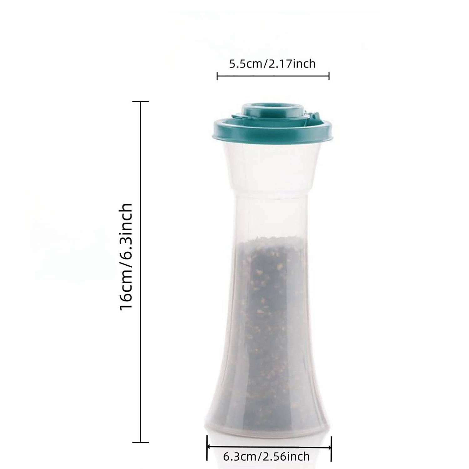 2pcs Plastic Salt & Pepper Shaker Set 4